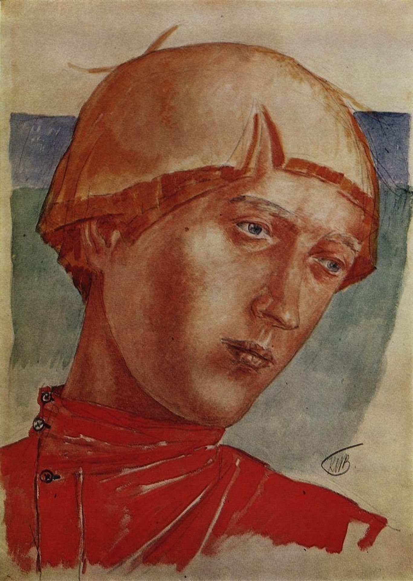 Head of a boy by Kuzma Petrov-Vodkin