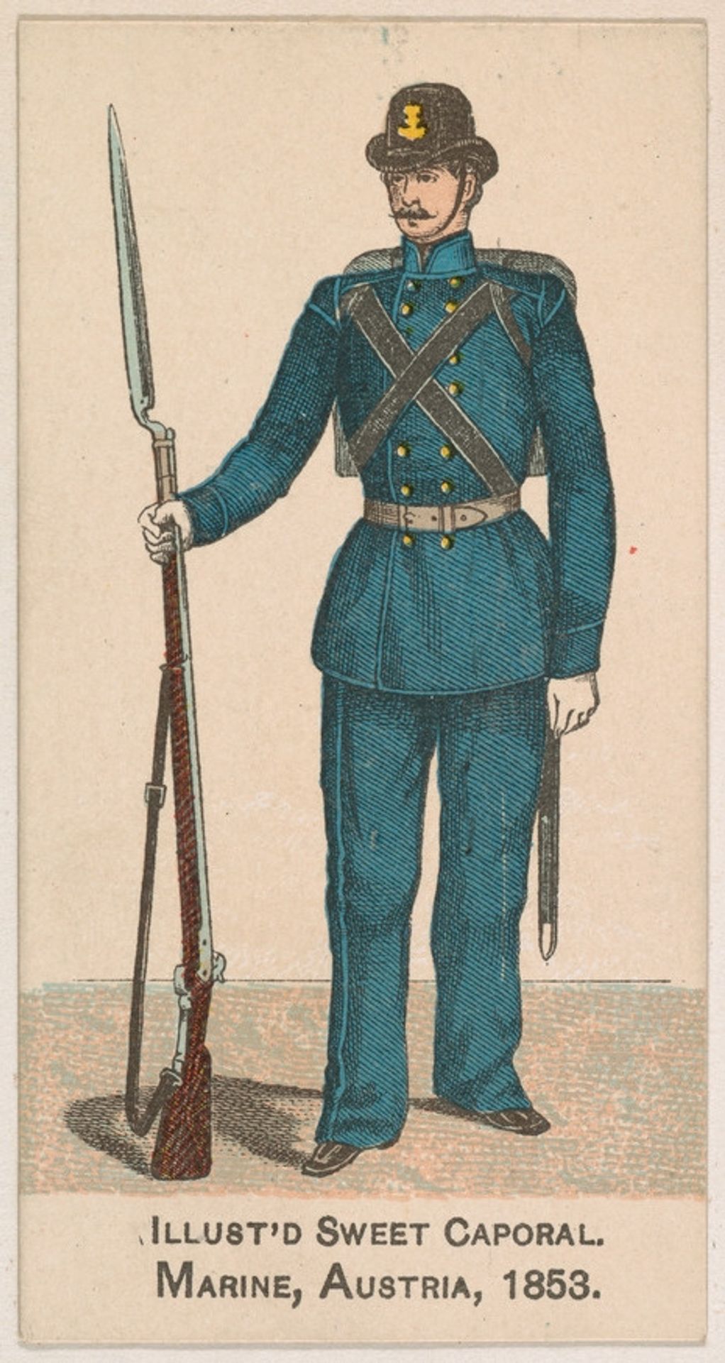 Marine, Austria, 1853, from the Military Series (N224) issued by Kinney Tobacco Company to promote Sweet Caporal Cigarettes by Kinney Brothers Tobacco Company