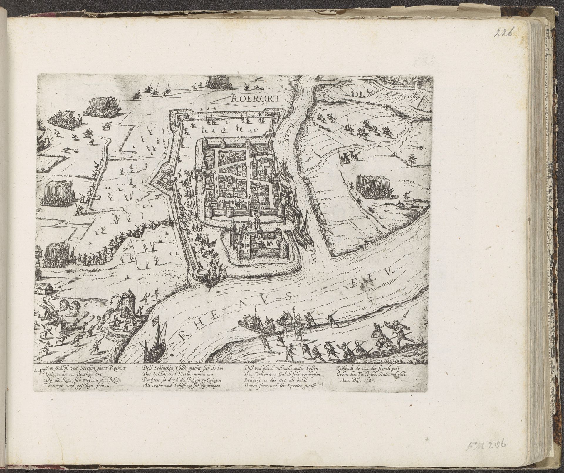 Inname van Ruhrort, 1587 by Frans Hogenberg