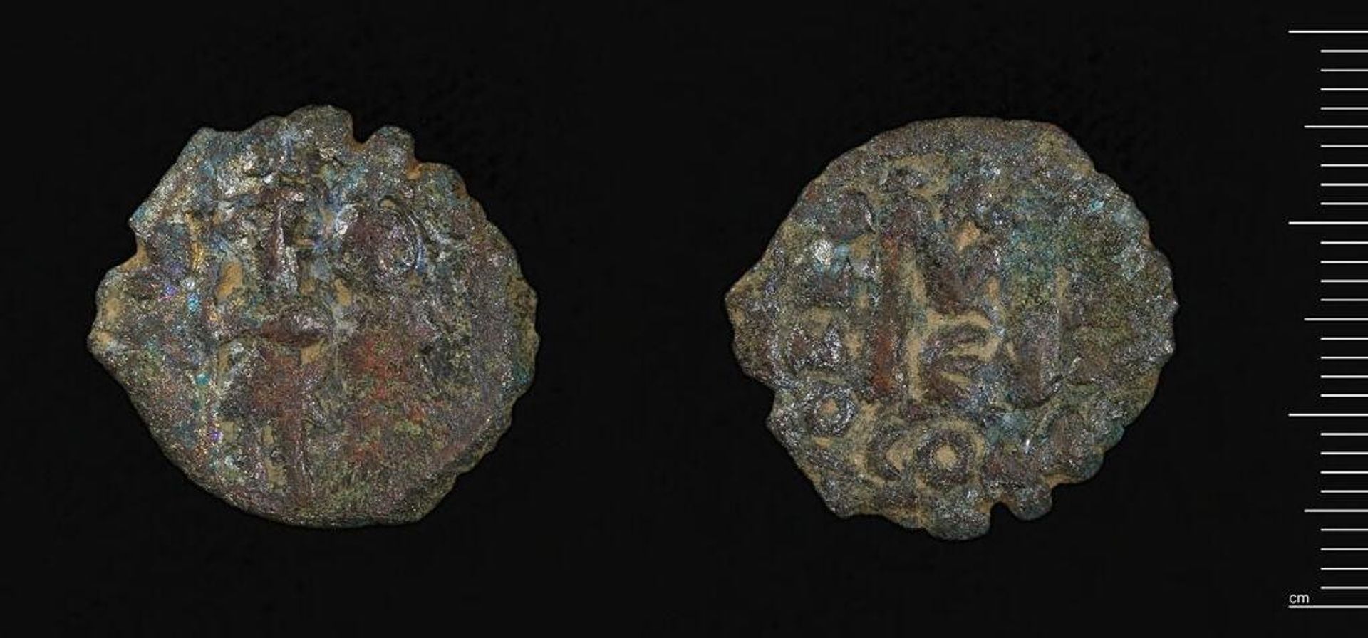 Follis of Herakleios, Constantinople by Abd-al-Malik (Umayyads)
