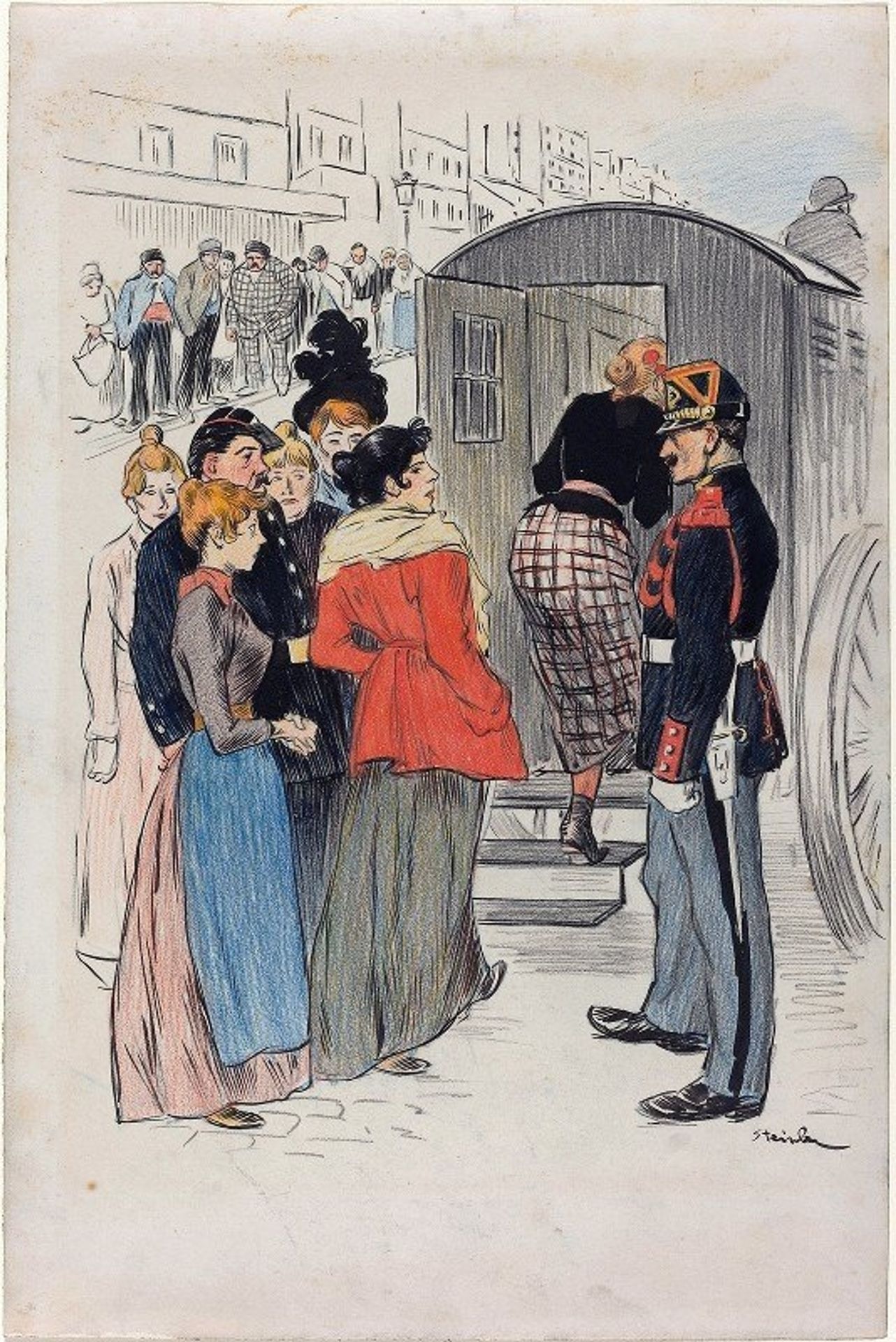 La Rafle by Théophile Alexandre Steinlen