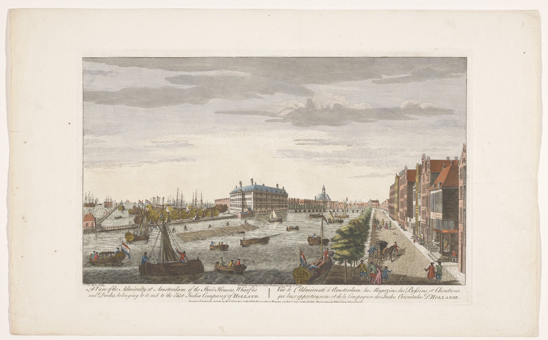 Gezicht op het Admiraliteitsmagazijn te Amsterdam by Robert Sayer