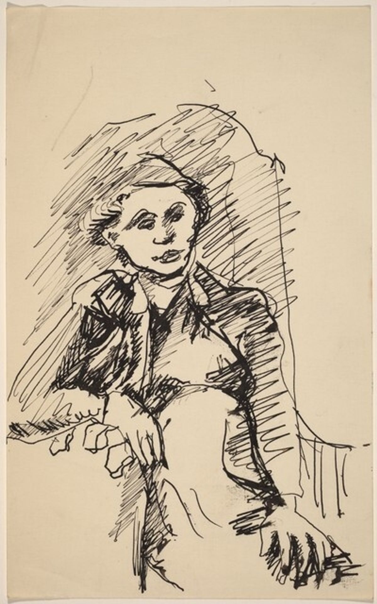 Woman Seated in Armchair, Right Hand on Armrest, Left Hand in Lap by Mark Rothko