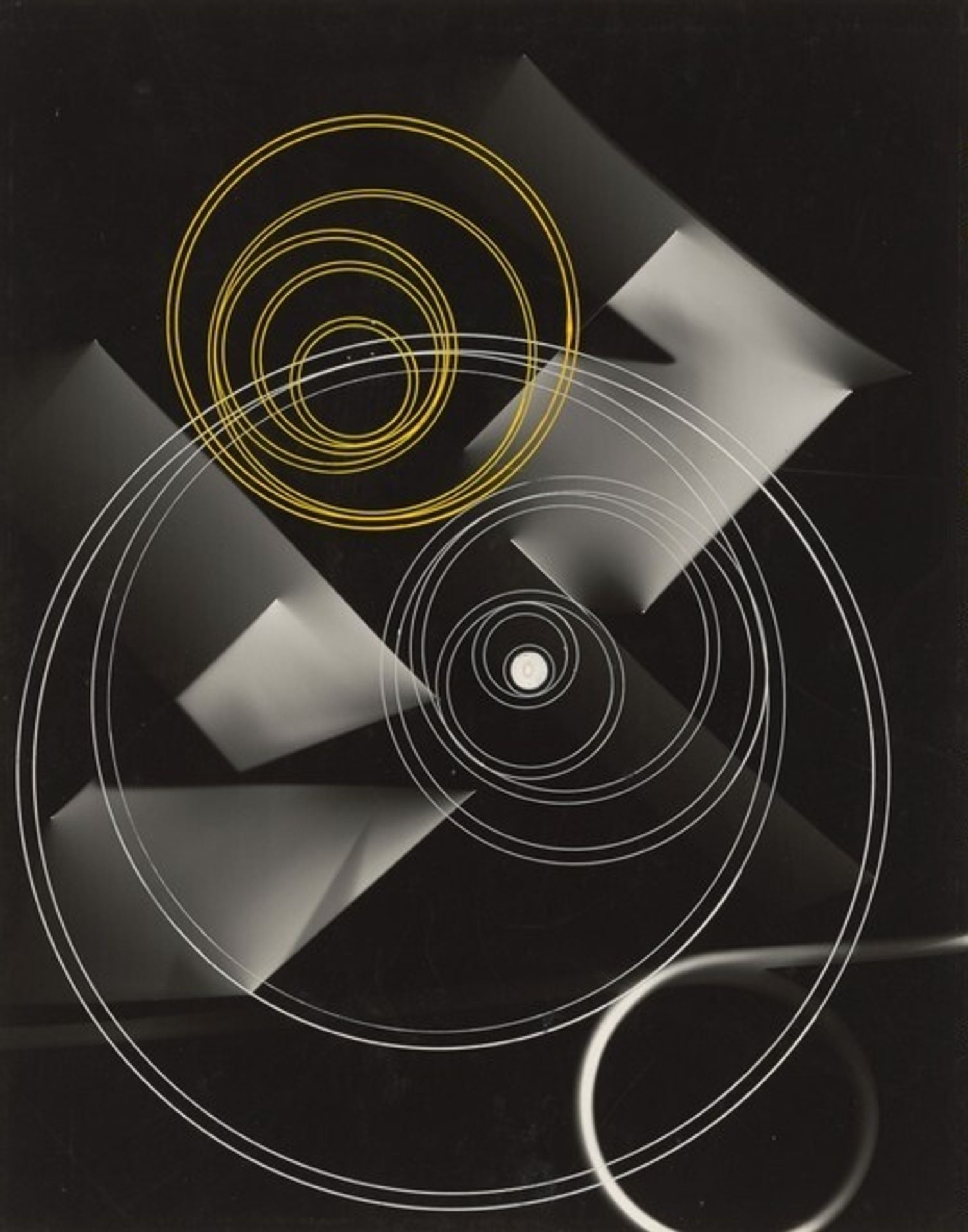 Photogram (Yellow and White Circles) by György Kepes