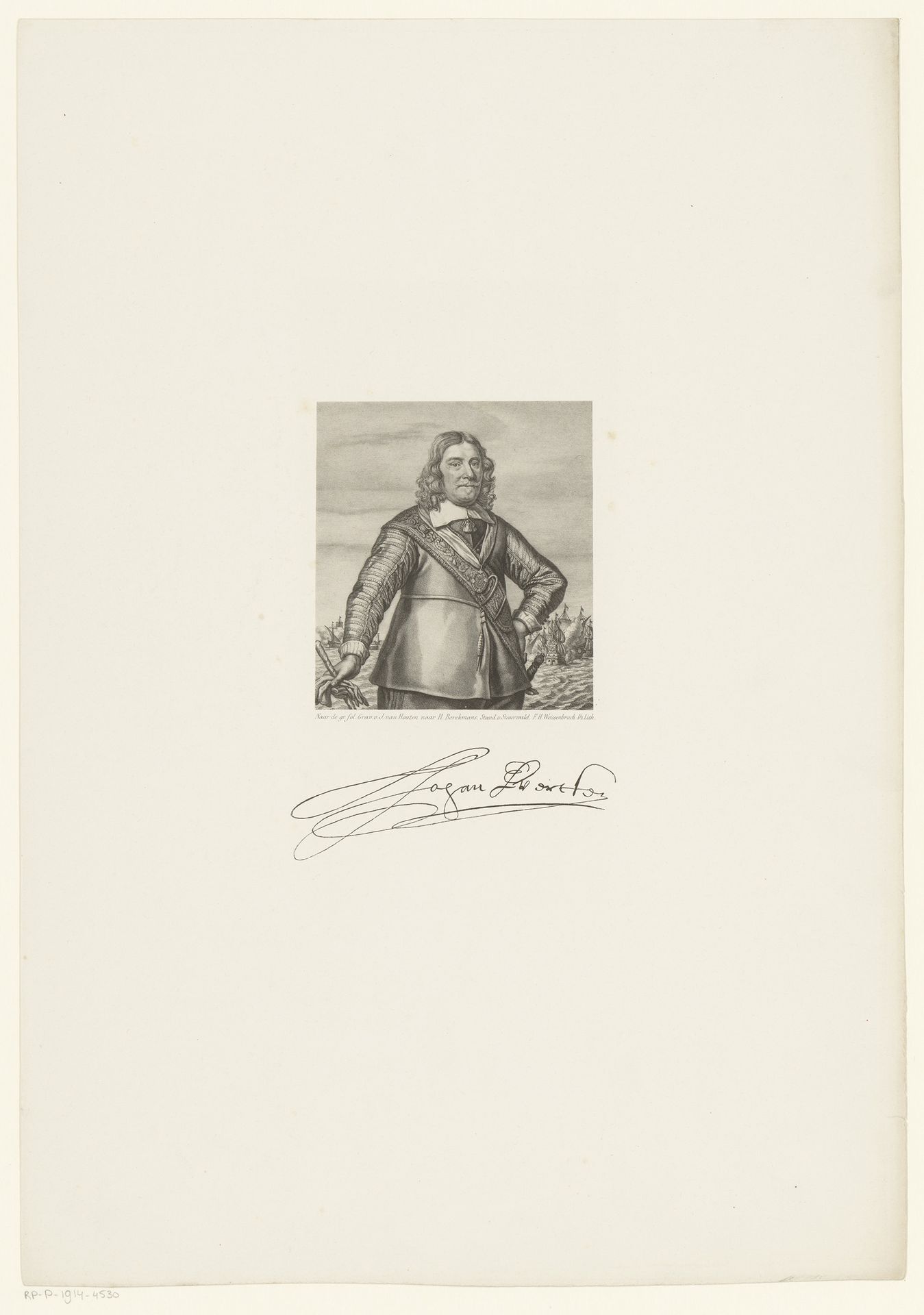 Portret van Johan Evertsen by Frederik Hendrik Weissenbruch