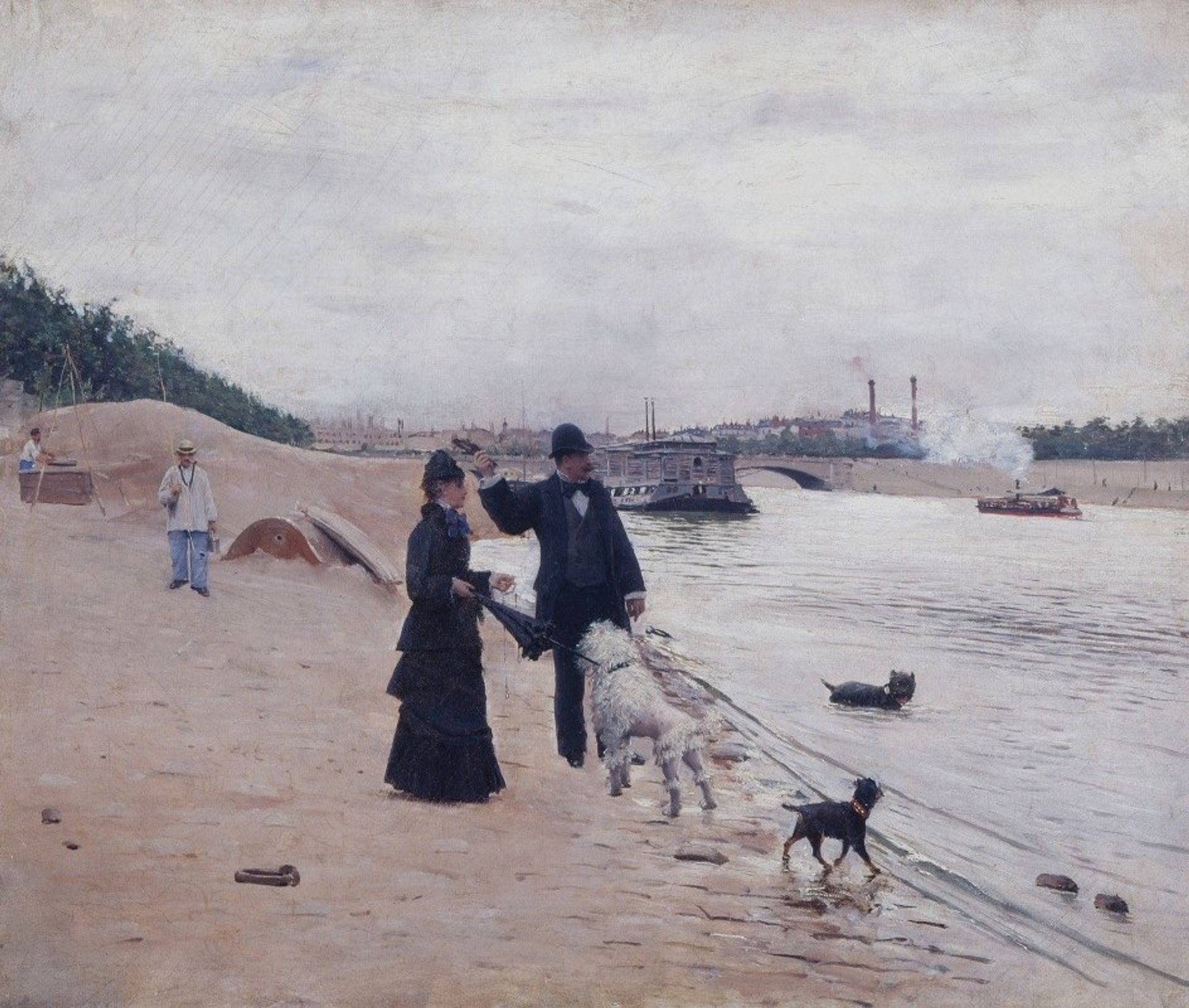 Les berges de la Seine by Jean Béraud