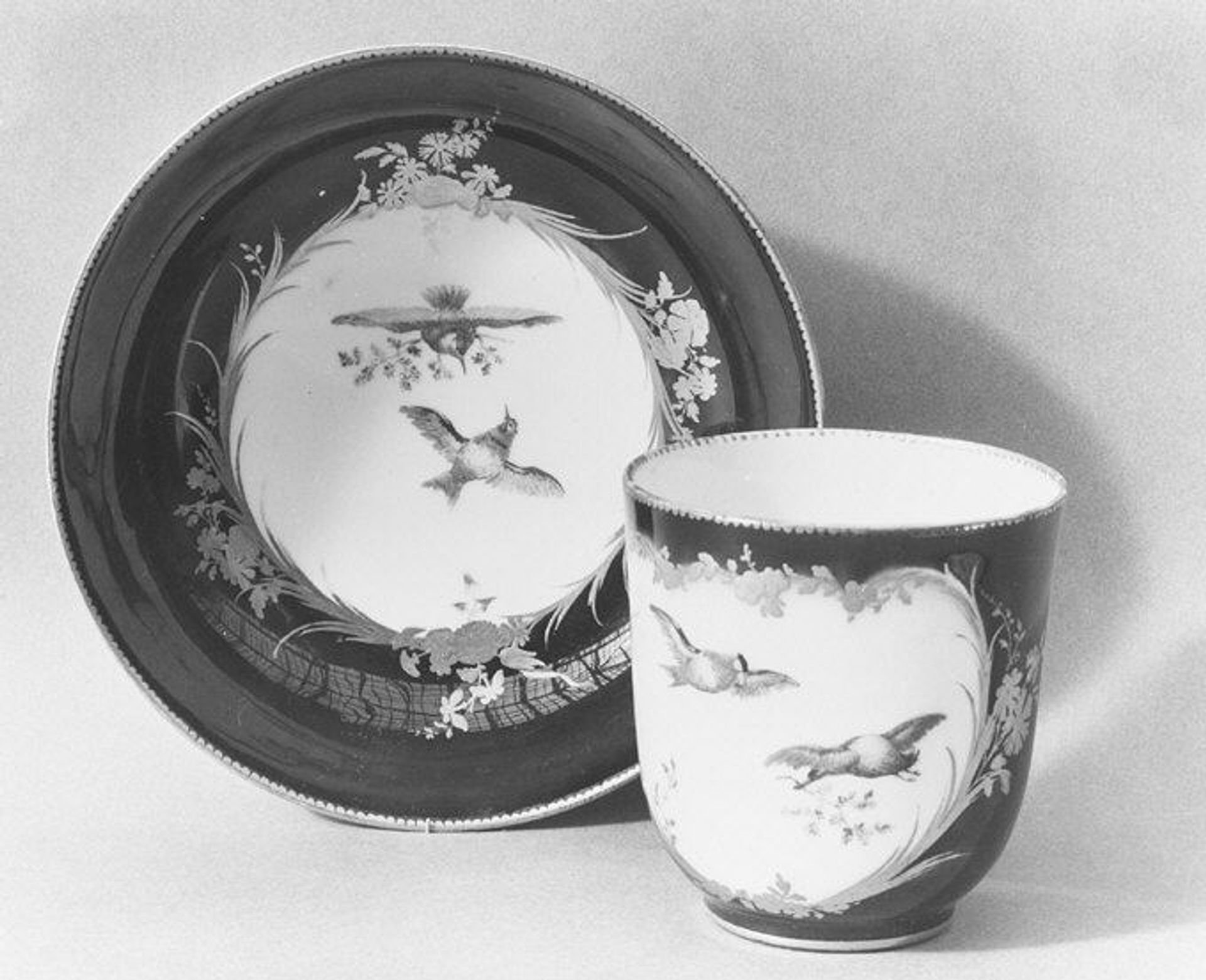 Cup (gobelet Calabre) and saucer by Vincennes Manufactory