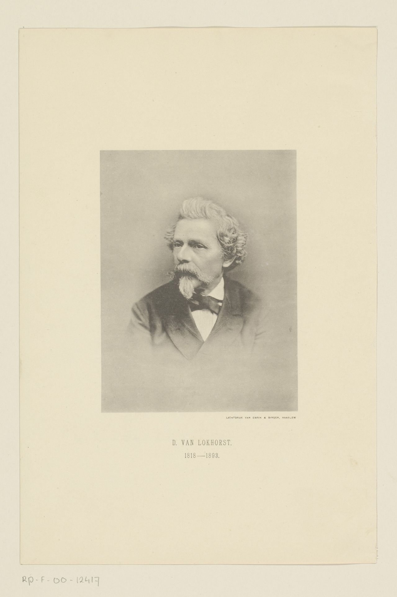 Portret van Dirk van Lokhorst by Emrik & Binger