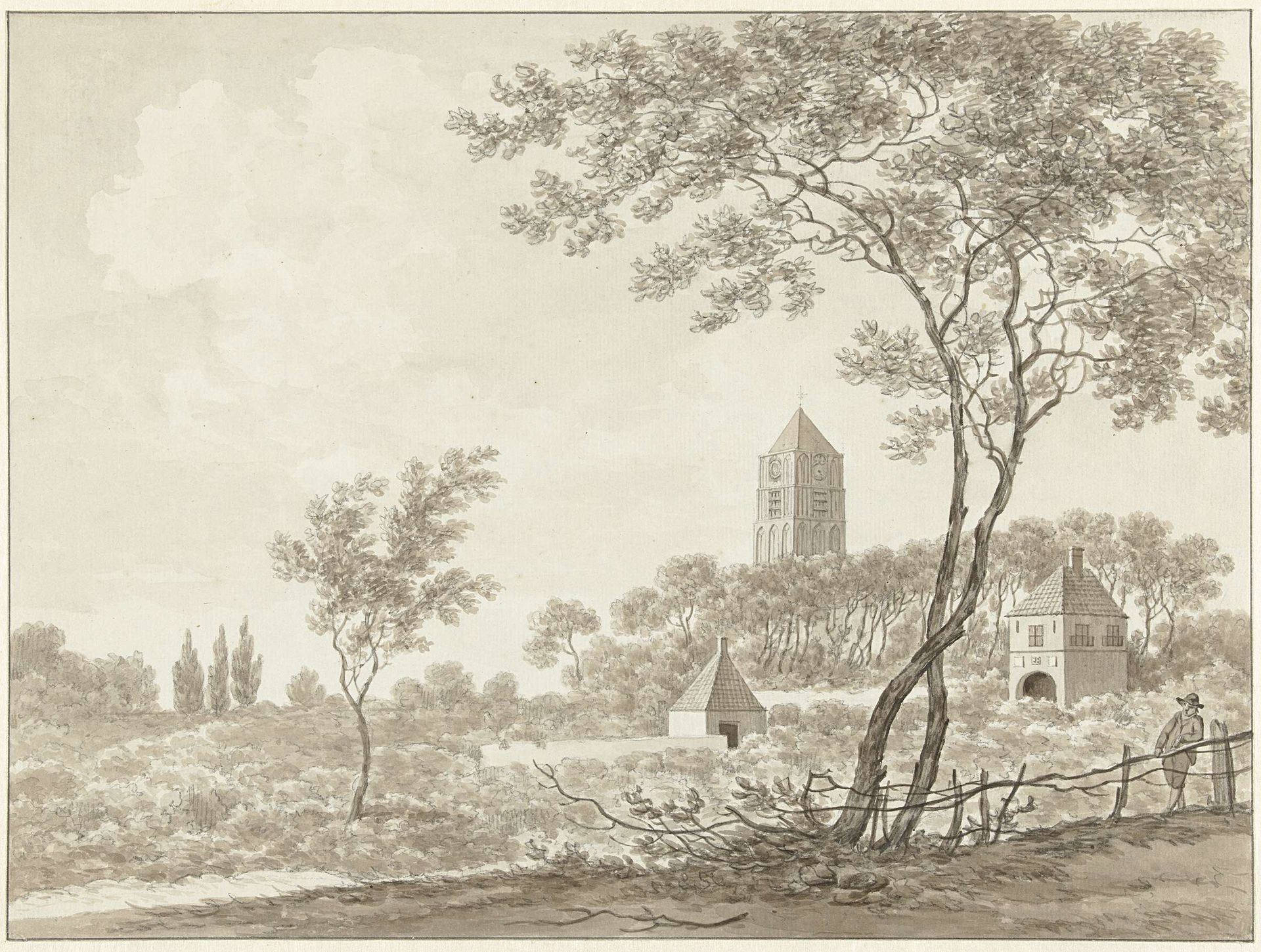 Gezicht op Tiel by Daniël Dupré