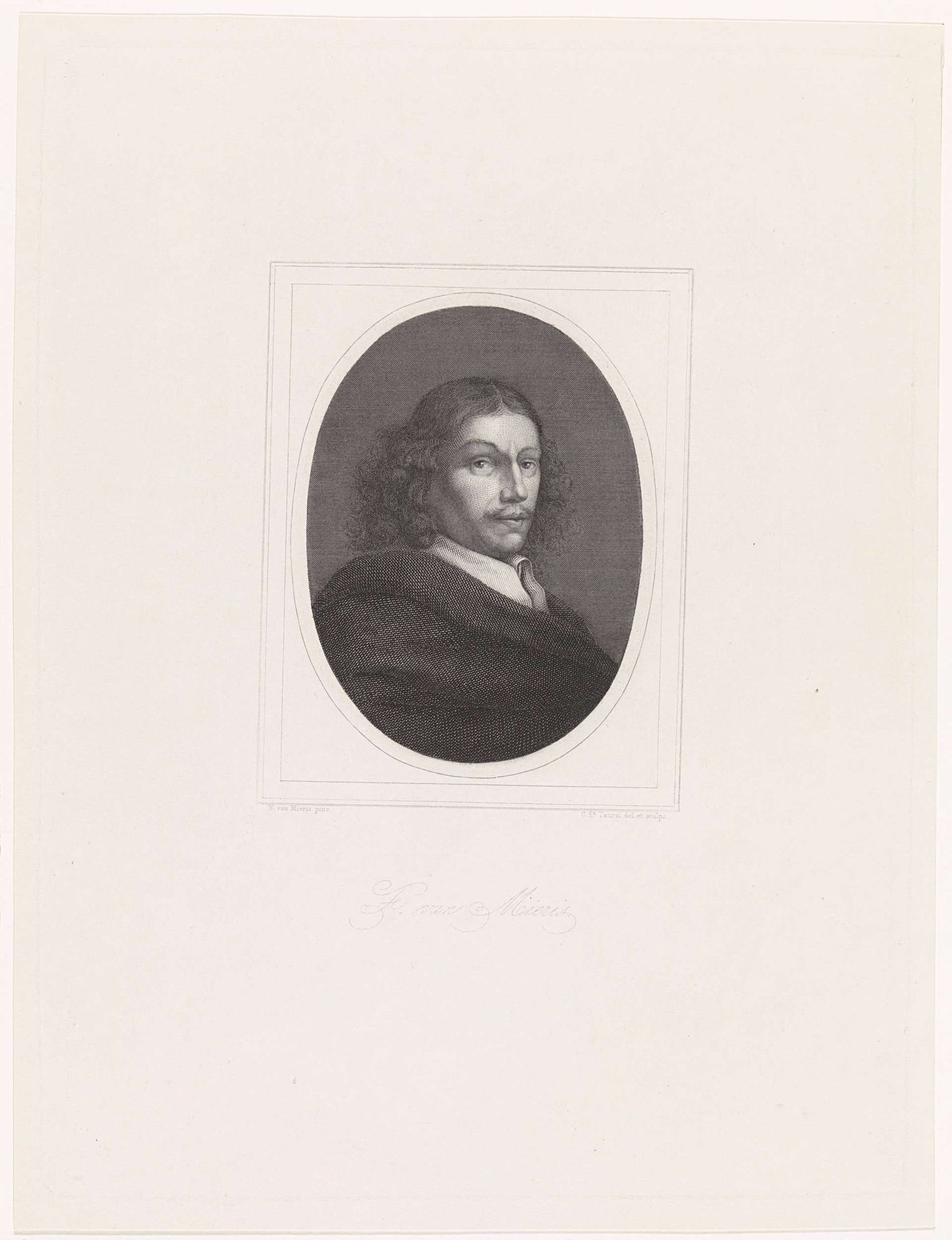 Portret van de schilder Frans van Mieris (I) by Edouard Taurel