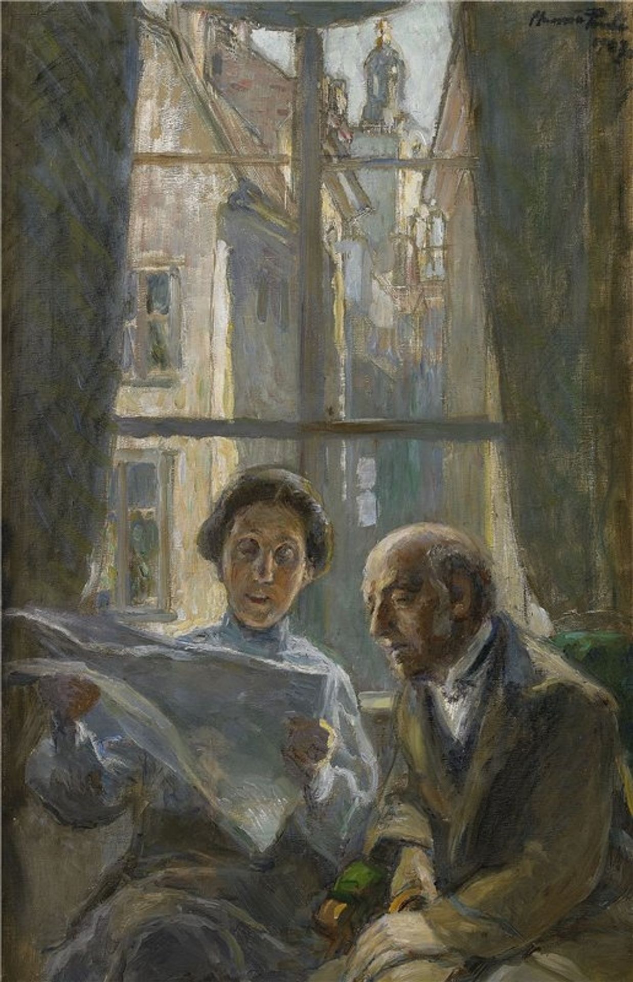 The old house. Betty reading by Hanna Hirsch-Pauli