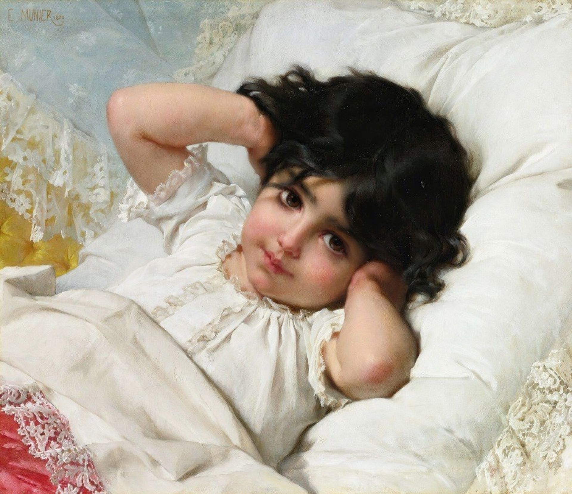 Portrait Of Marie-Louise by Émile Munier