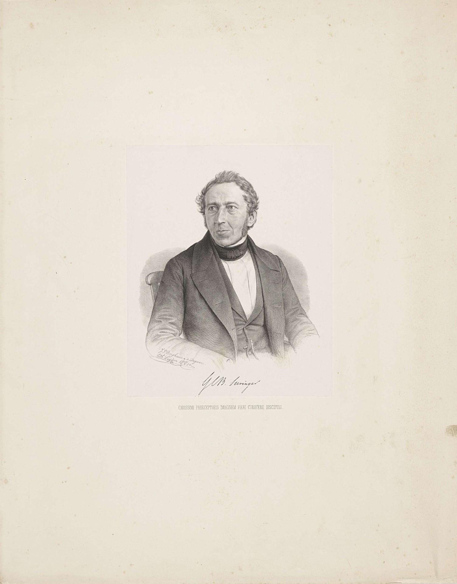 Portret van Gerard Conrad Bernard Suringar by Johann Peter Berghaus