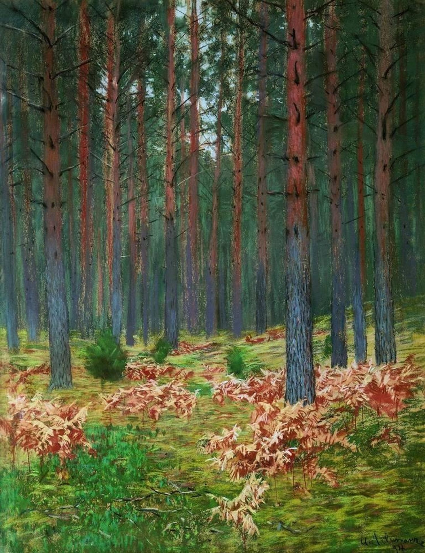 Landscape with ferns by Isaac Levitan