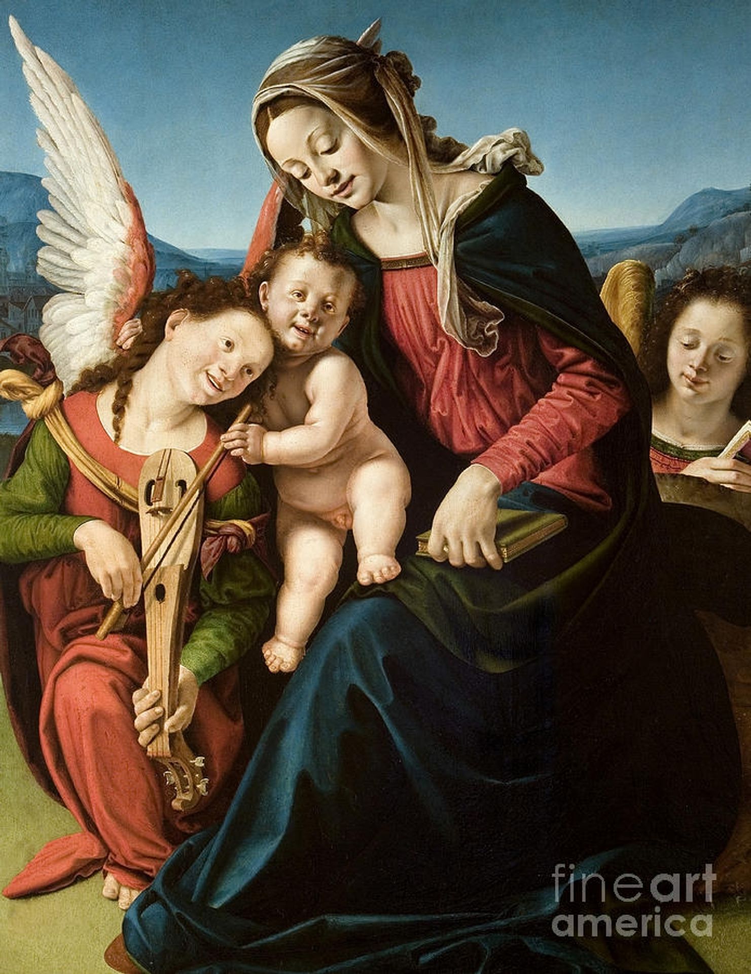 The Virgin and Child with Two Angels by Piero di Cosimo
