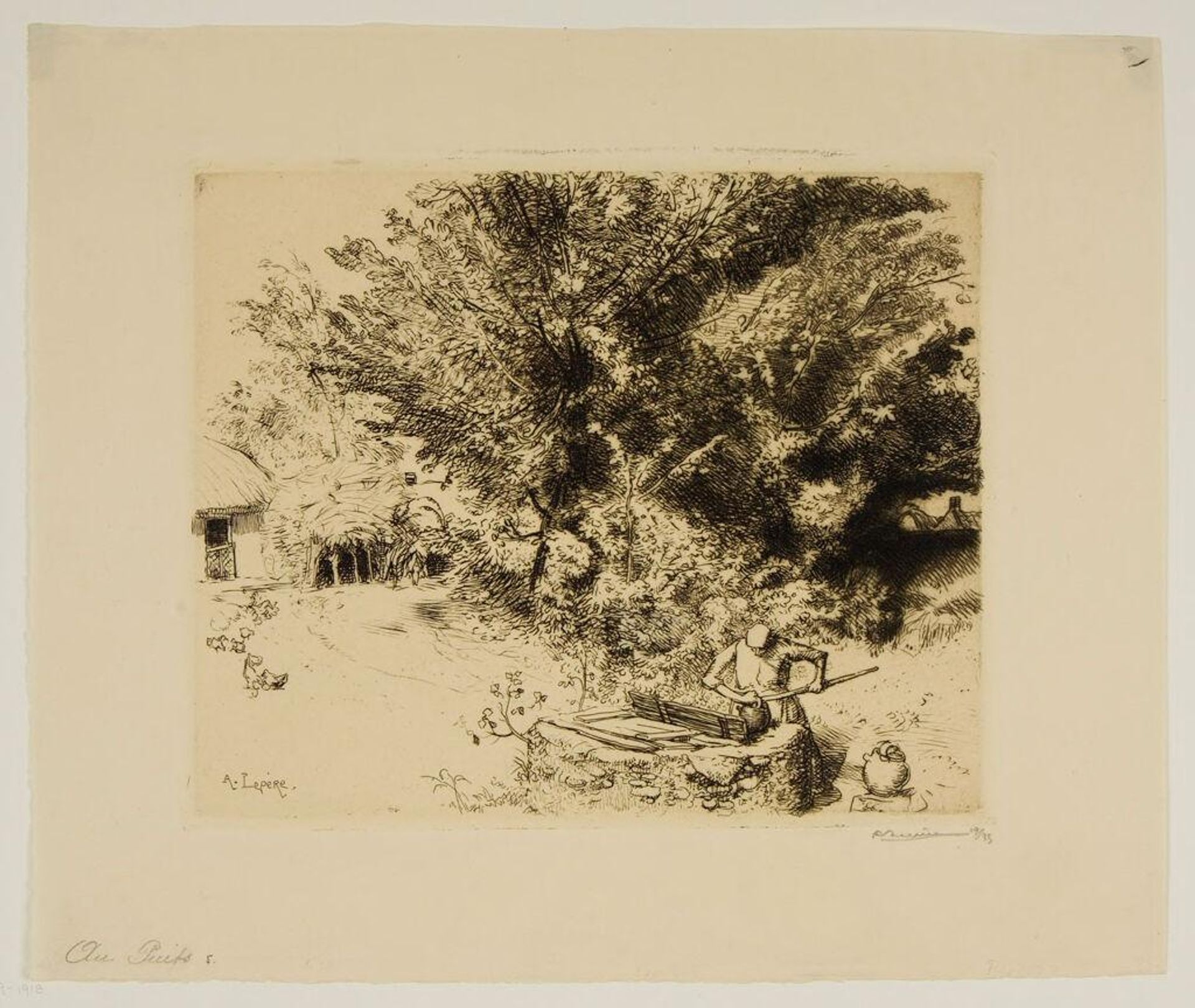 At The Well by Auguste-Louis Lepère