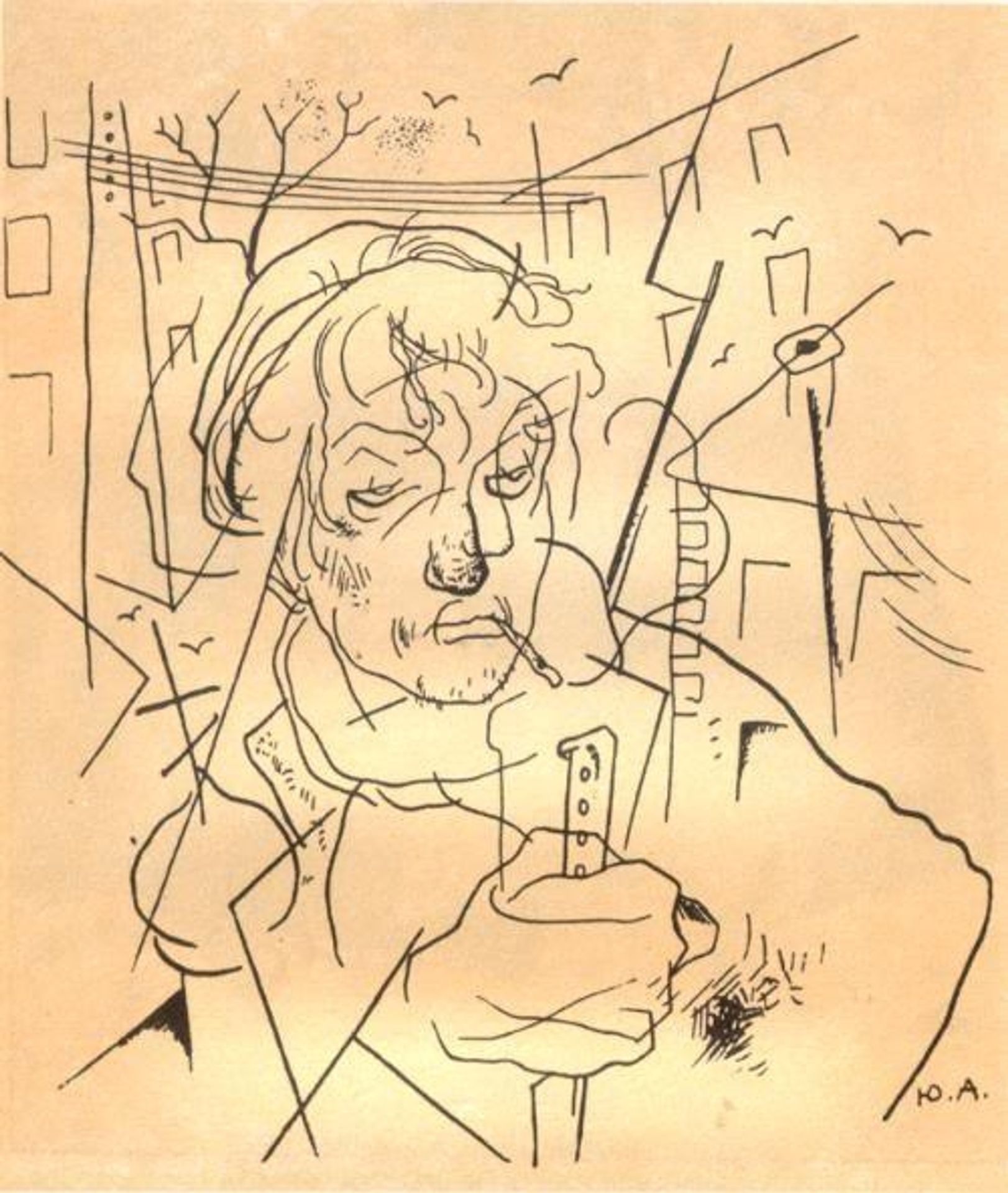 Illustration to Aleksander Blok's poem 'The Twelve' by Jury Annenkov