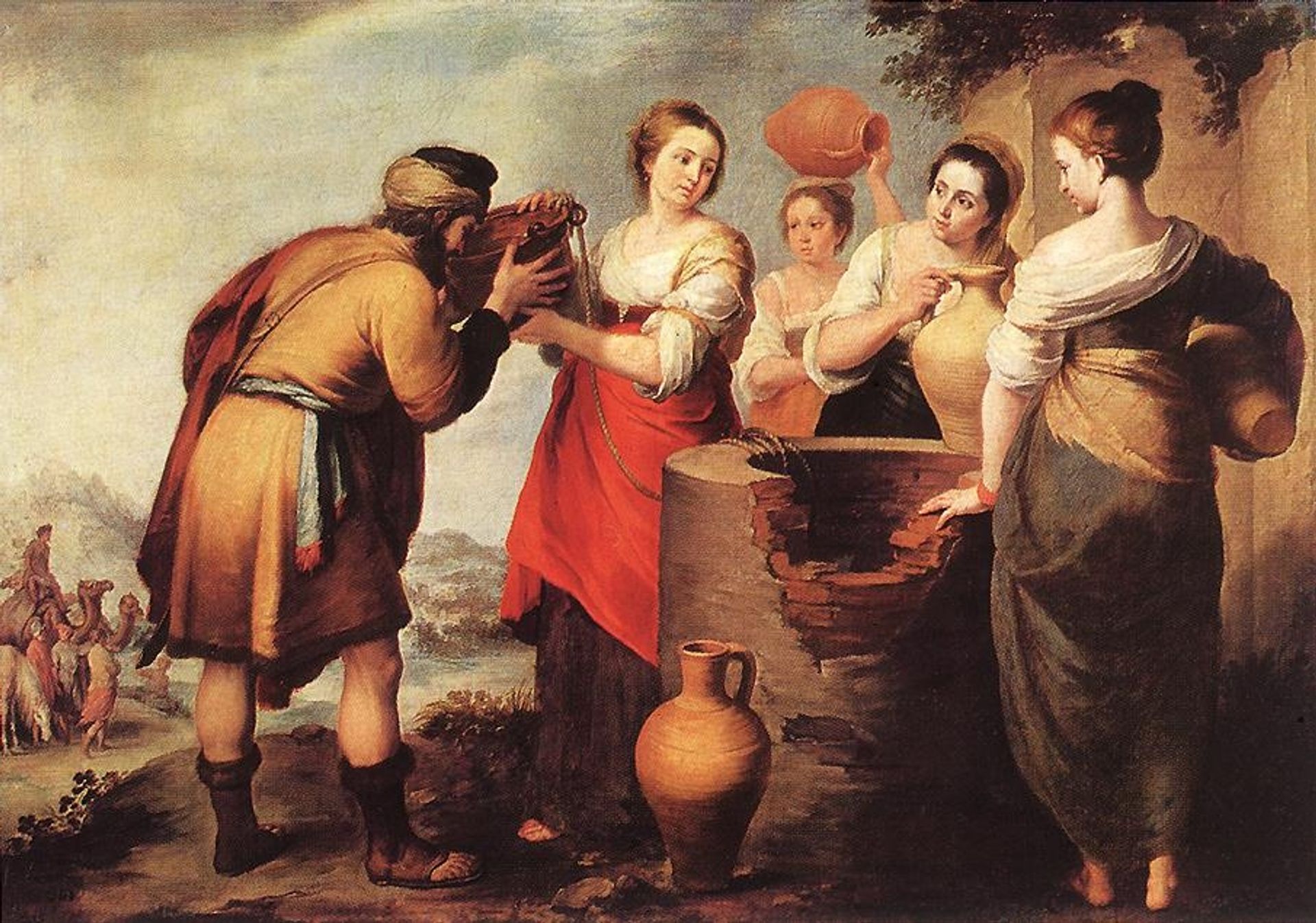Rebecca and Eliezer by Bartolomé Estebán Murillo