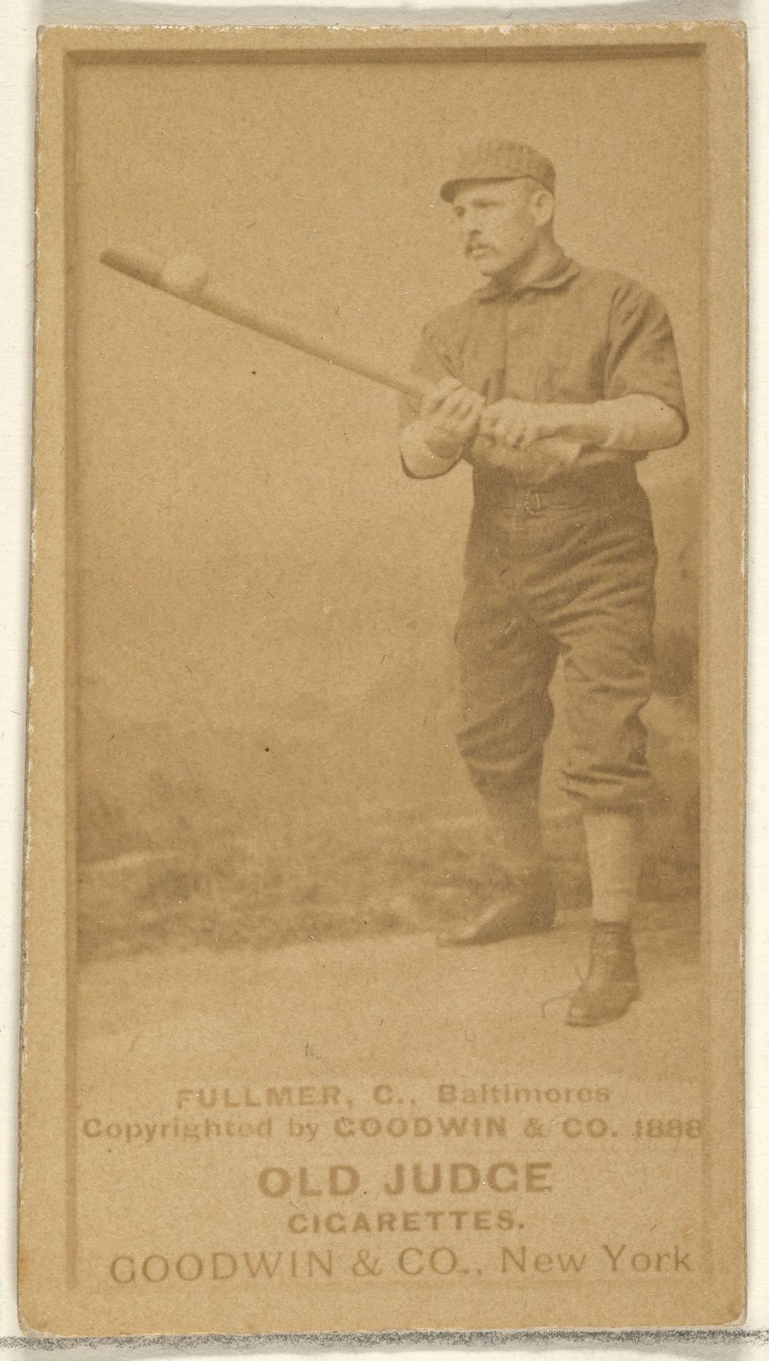 Fullmer, Catcher, Baltimore Orioles, from the Old Judge series (N172) for Old Judge Cigarettes by Goodwin & Company