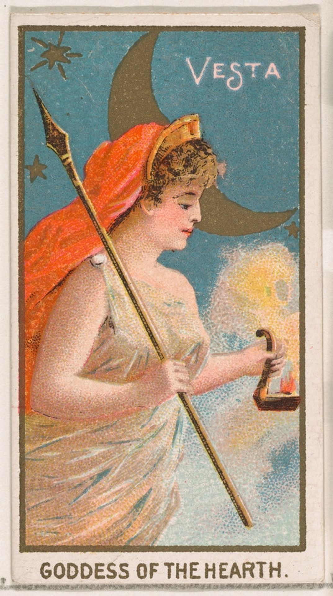 Vesta, Goddess of the Hearth, from the Goddesses of the Greeks and Romans series (N188) issued by Wm. S. Kimball & Co. by William S. Kimball & Company