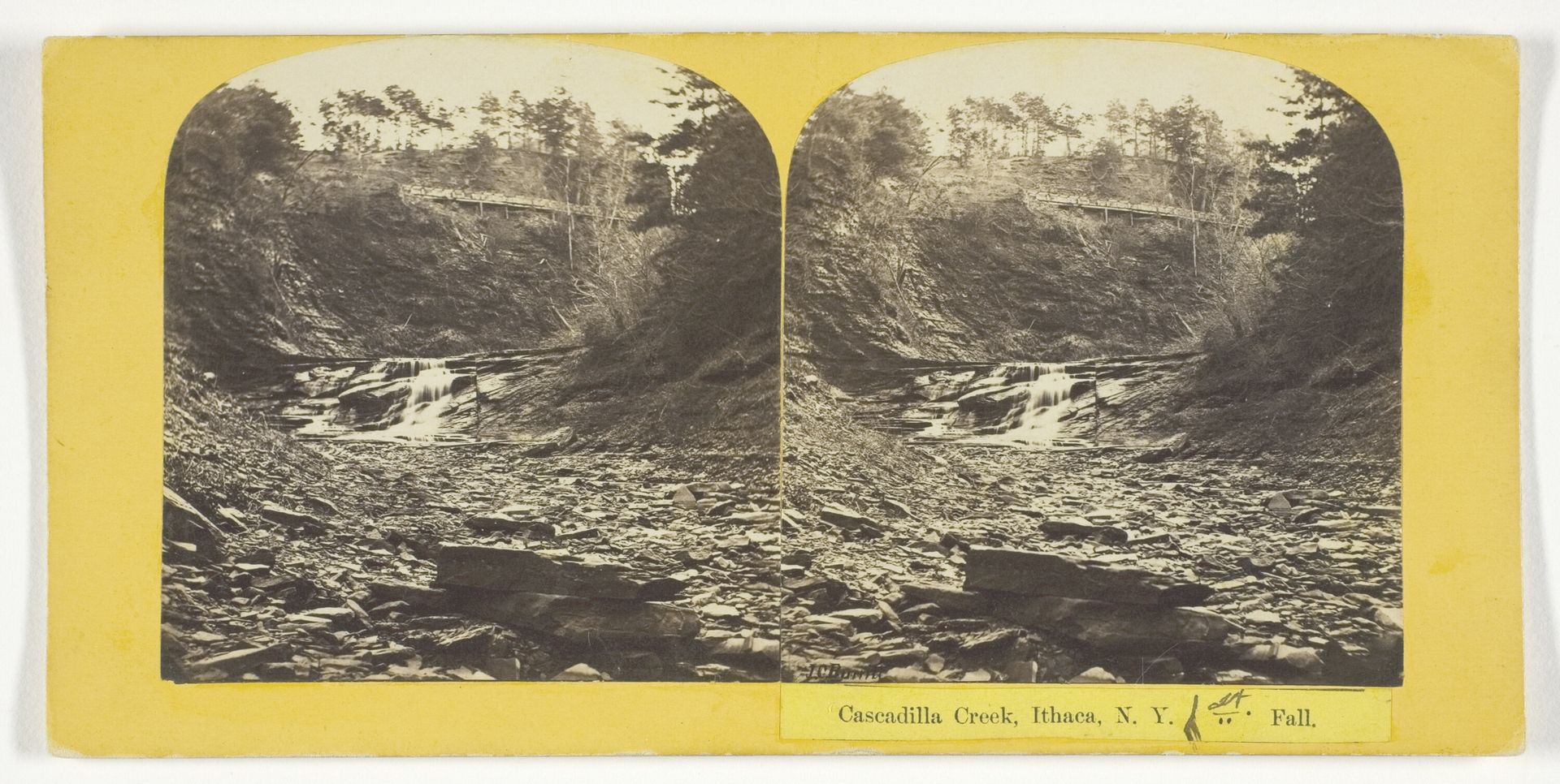 Cascadilla Creek, Ithaca, N.Y. 1st Fall by J.C. Burritt