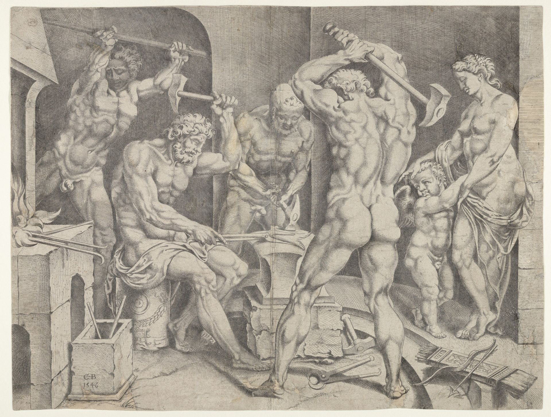 The Forge of Vulcan by Cornelis Bos