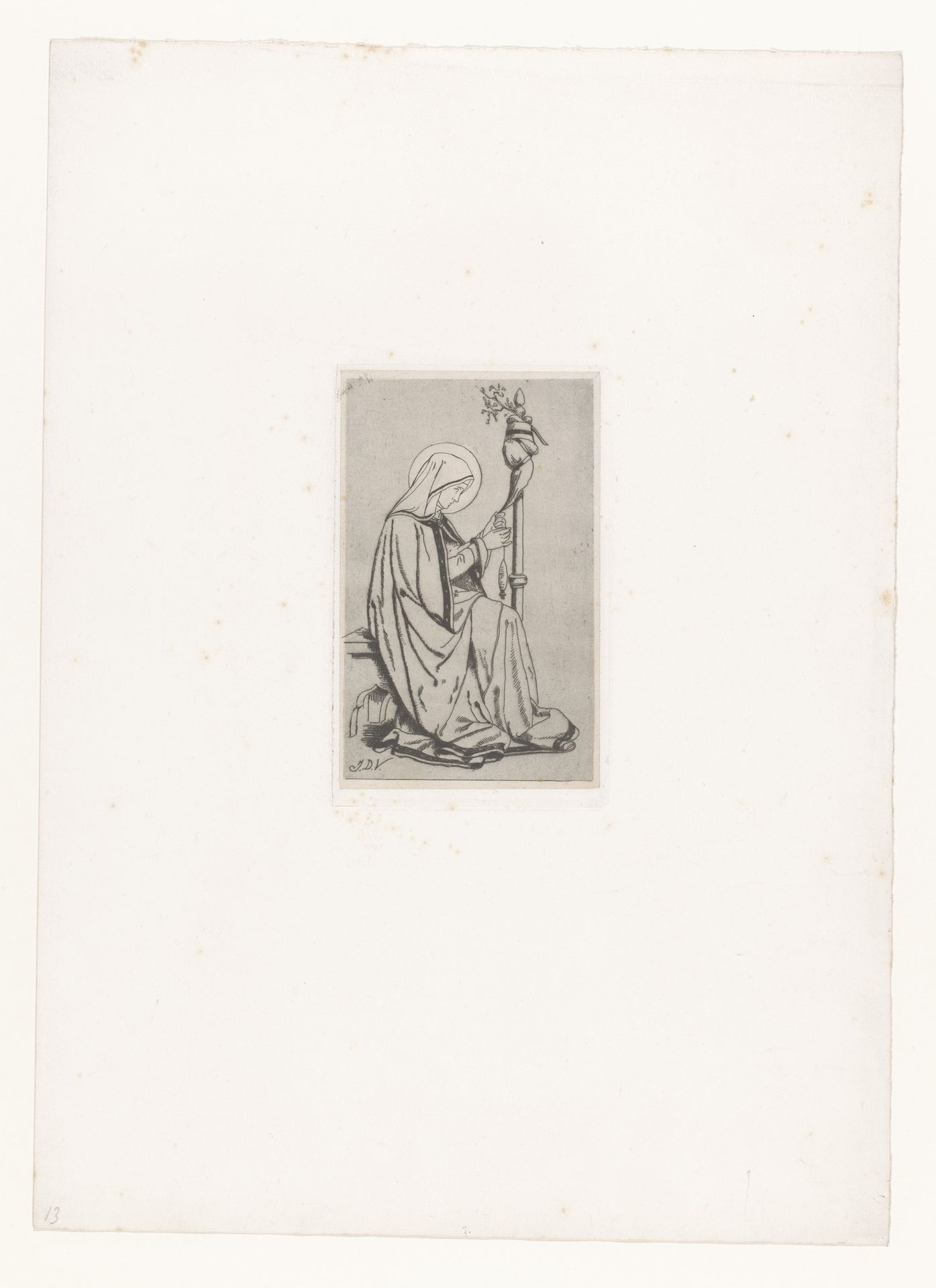 Spinnende heilige by Juliaan de Vriendt