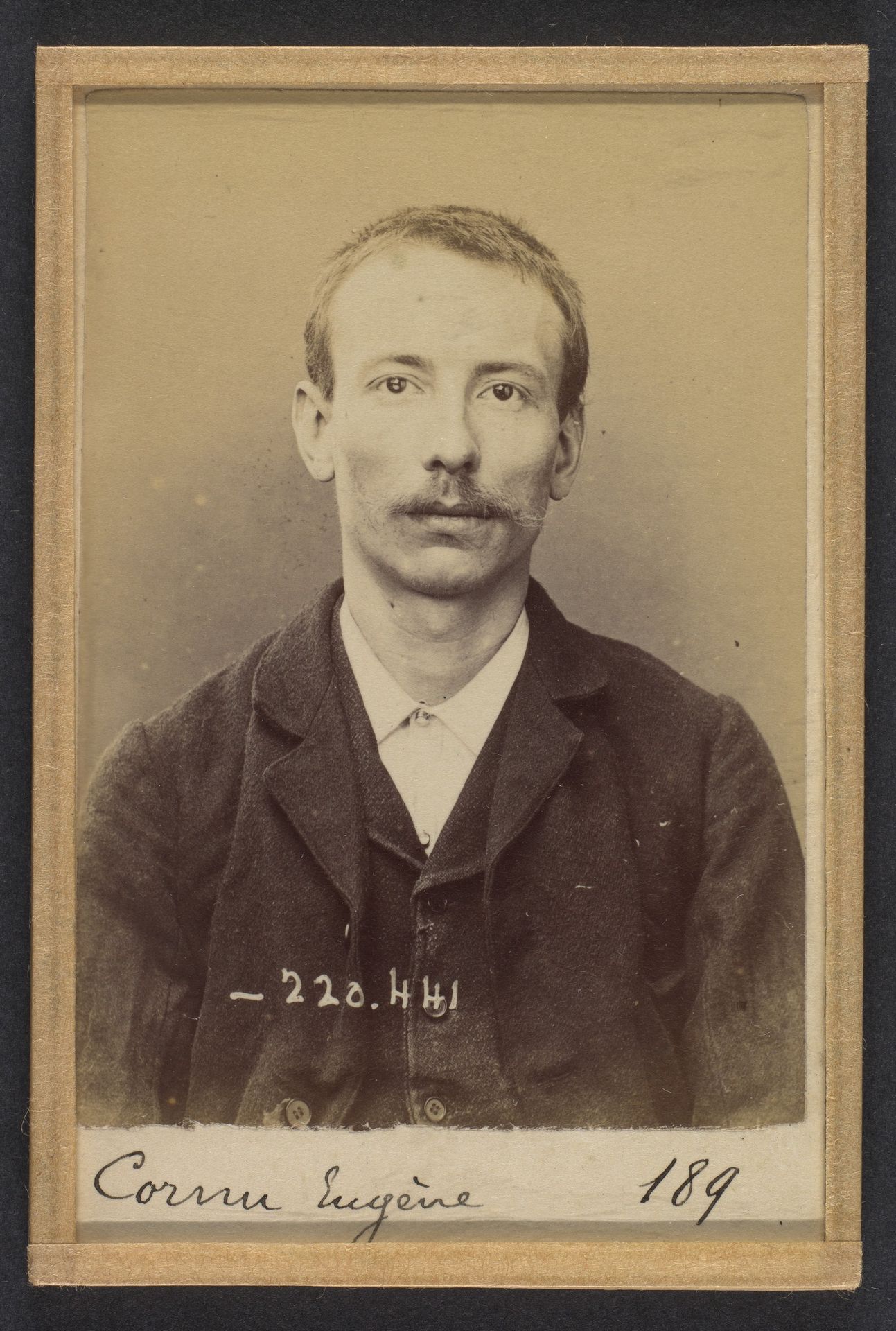 Cornu. Eugène. 25 ans, né à Paris XXe le 27/3/94. Cordonnier. Anarchiste. 2/7/94. by Alphonse Bertillon