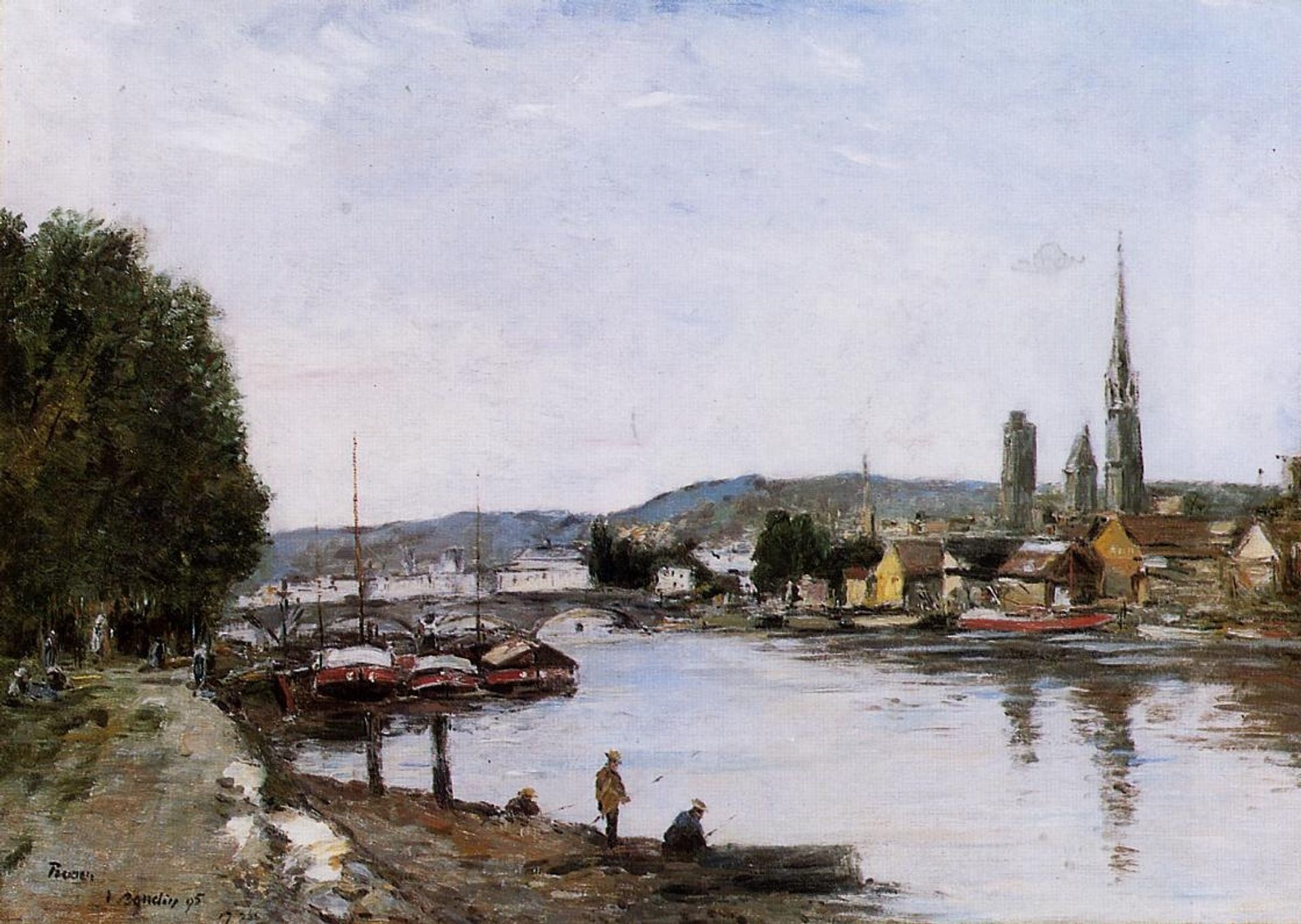 Rouen, View from the Queen's Way by Eugène Boudin
