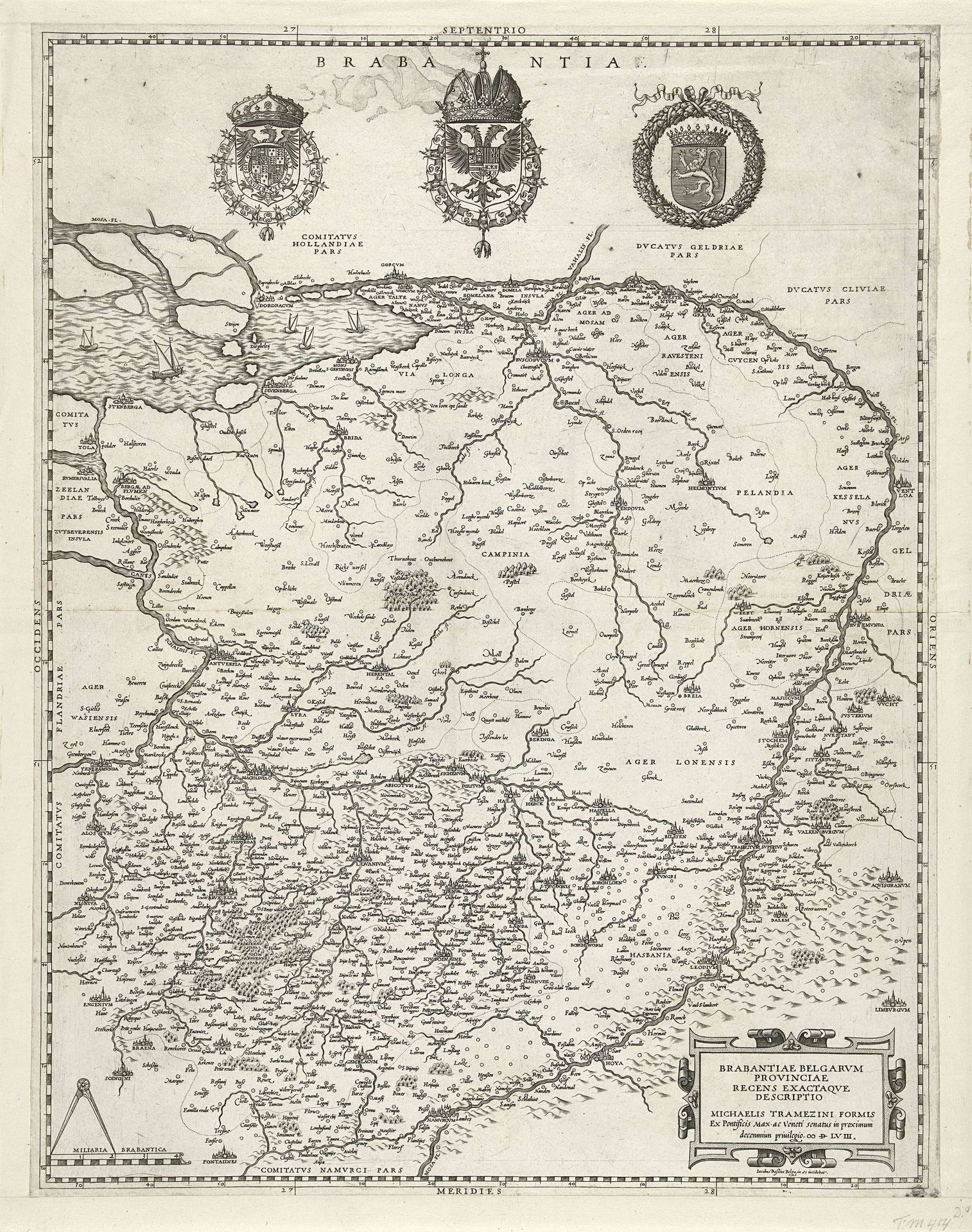 Kaart van Brabant by Jacob Bos