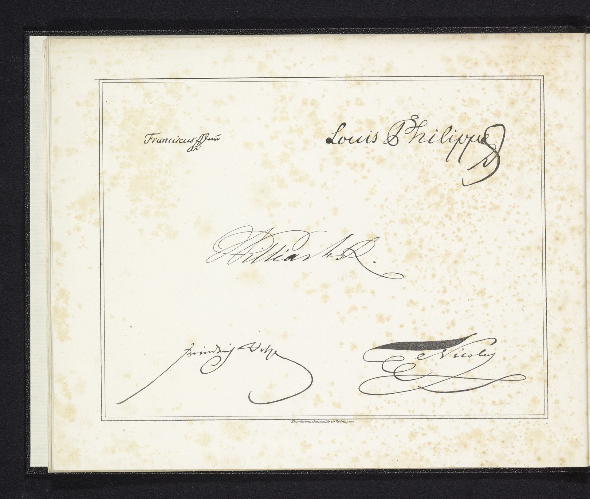 Handtekeningen van de vijf vorsten, 1830 by Anonymous