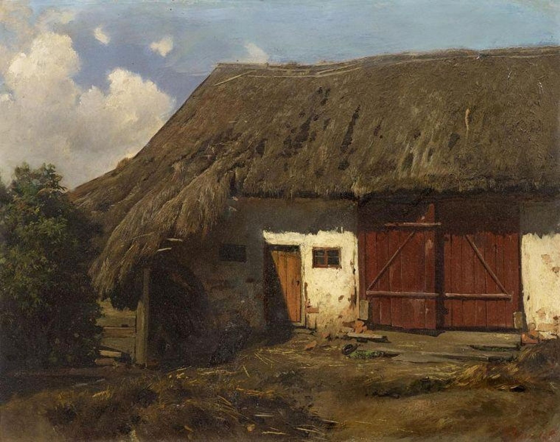 Thatched barn by Adolf Eberle