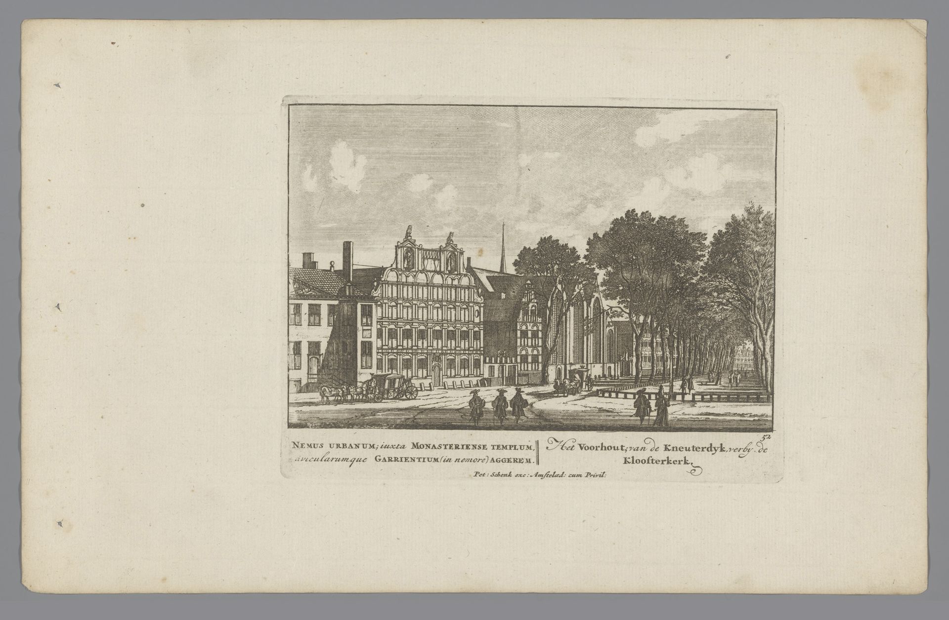 Gezicht op het Voorhout en de Kneuterdijk by Jan van Call