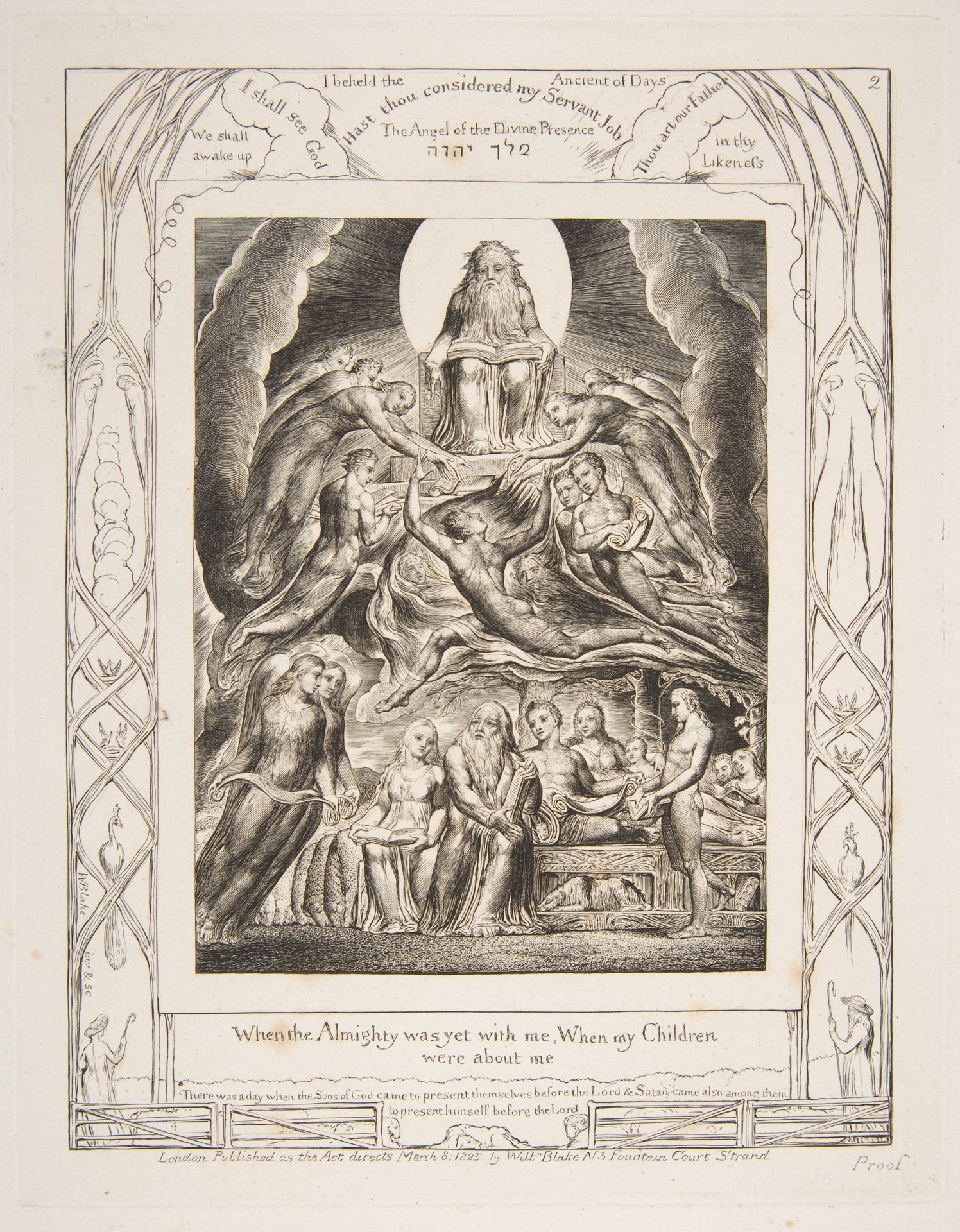 Satan Before the Throne of God by William Blake