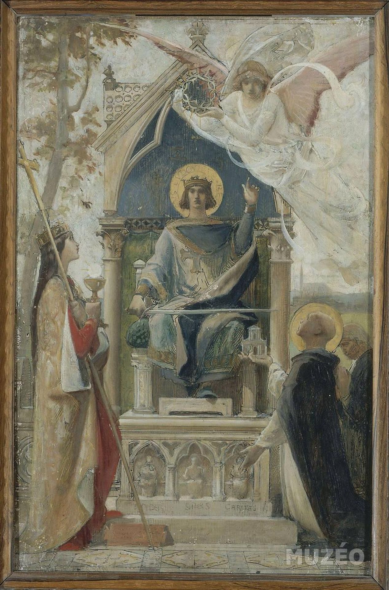 St. Louis, study for a painting done in 1888 by Luc-Olivier Merson
