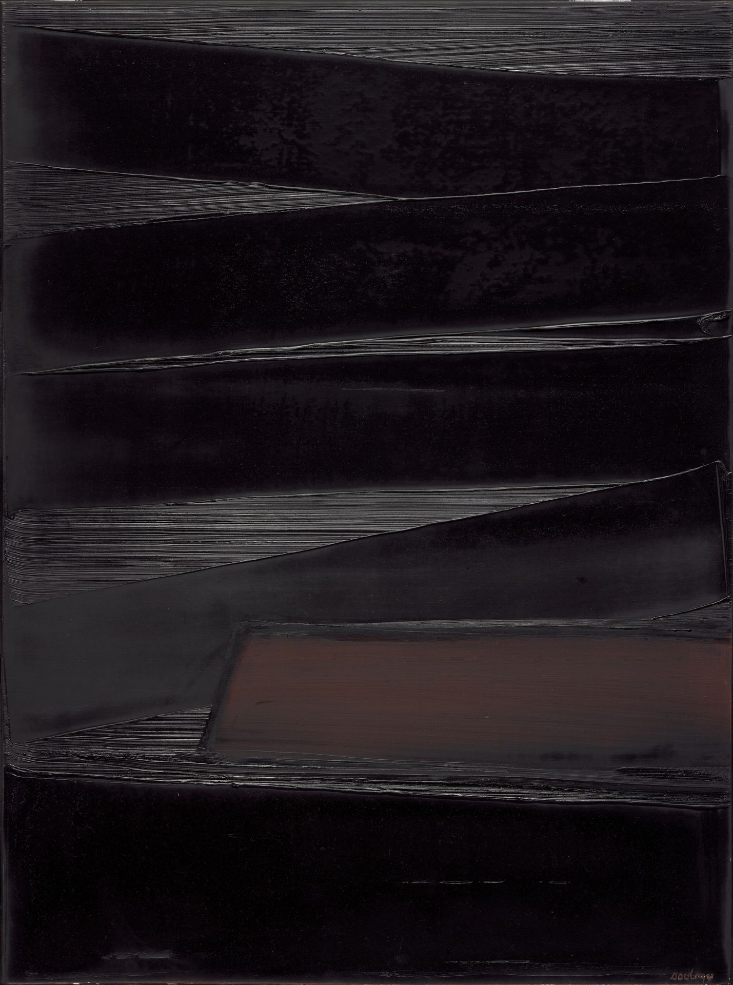 Peinture 130 x 97 cm, 18 septembre 1980 by Pierre Soulages