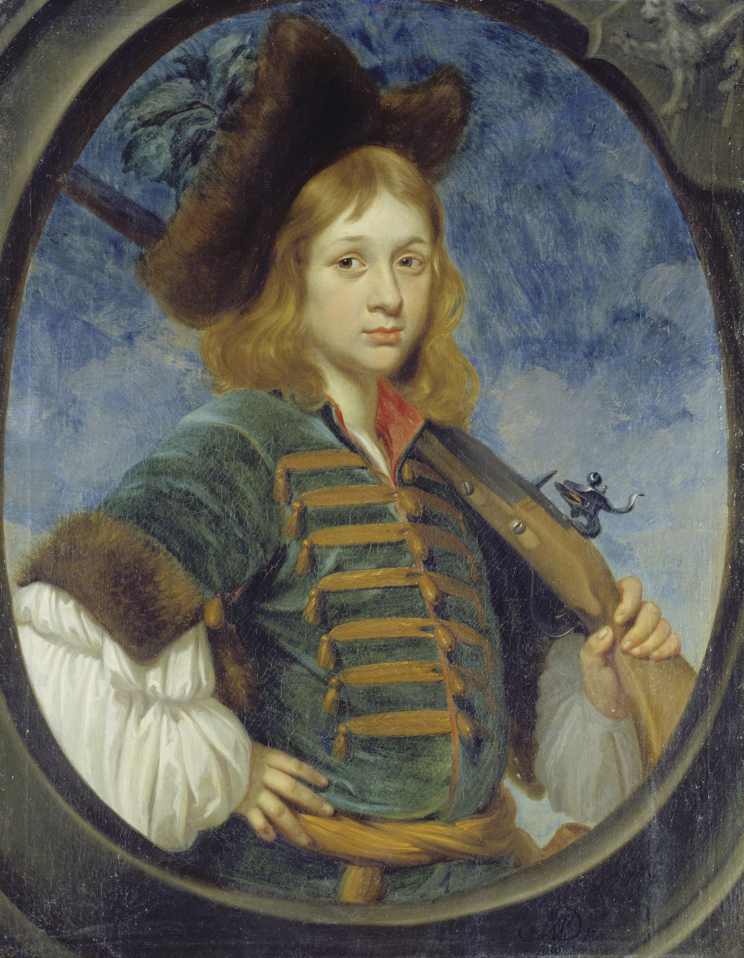 Portrait of a Boy Dressed as a Hunter by Anonymous