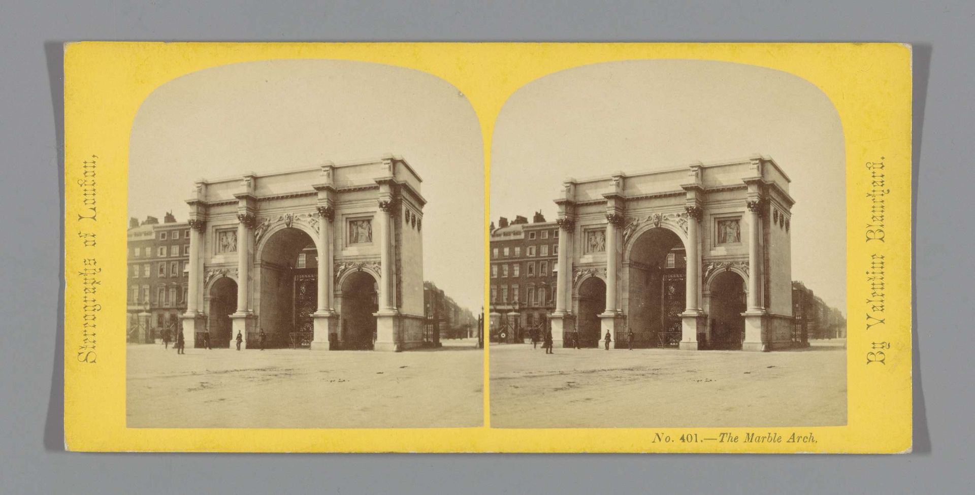Gezicht op de Marble Arch te Londen by Valentine Blanchard