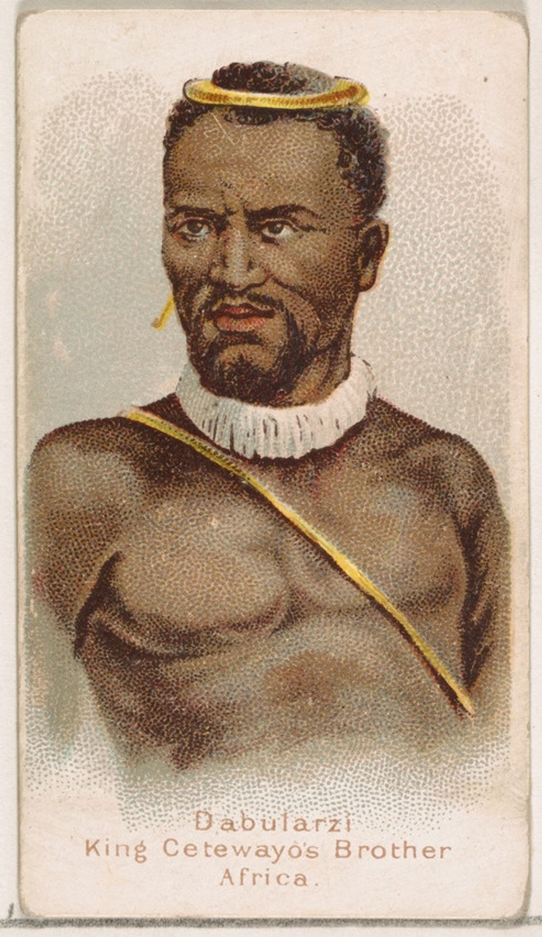 Dabularzi, King Cetewayo's Brother, Africa, from the Savage and Semi-Barbarous Chiefs and Rulers series (N189) issued by Wm. S. Kimball & Co. by William S. Kimball & Company