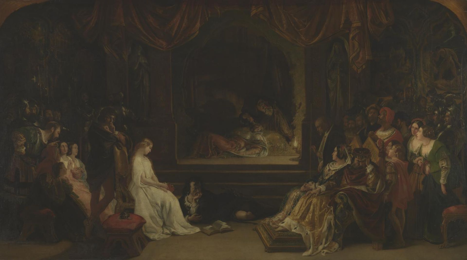 The Play Scene in ‘Hamlet’ by Daniel Maclise