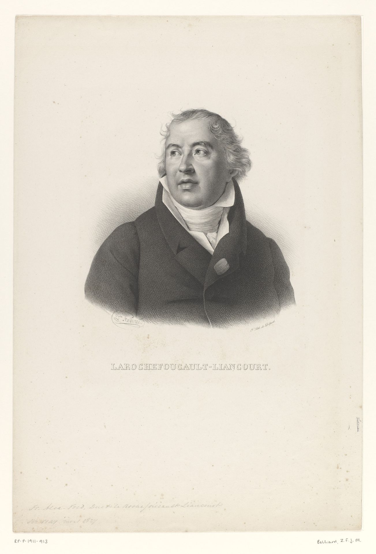 Portret van de politicus François XII de La Rochefoucauld by Zéphirin Belliard