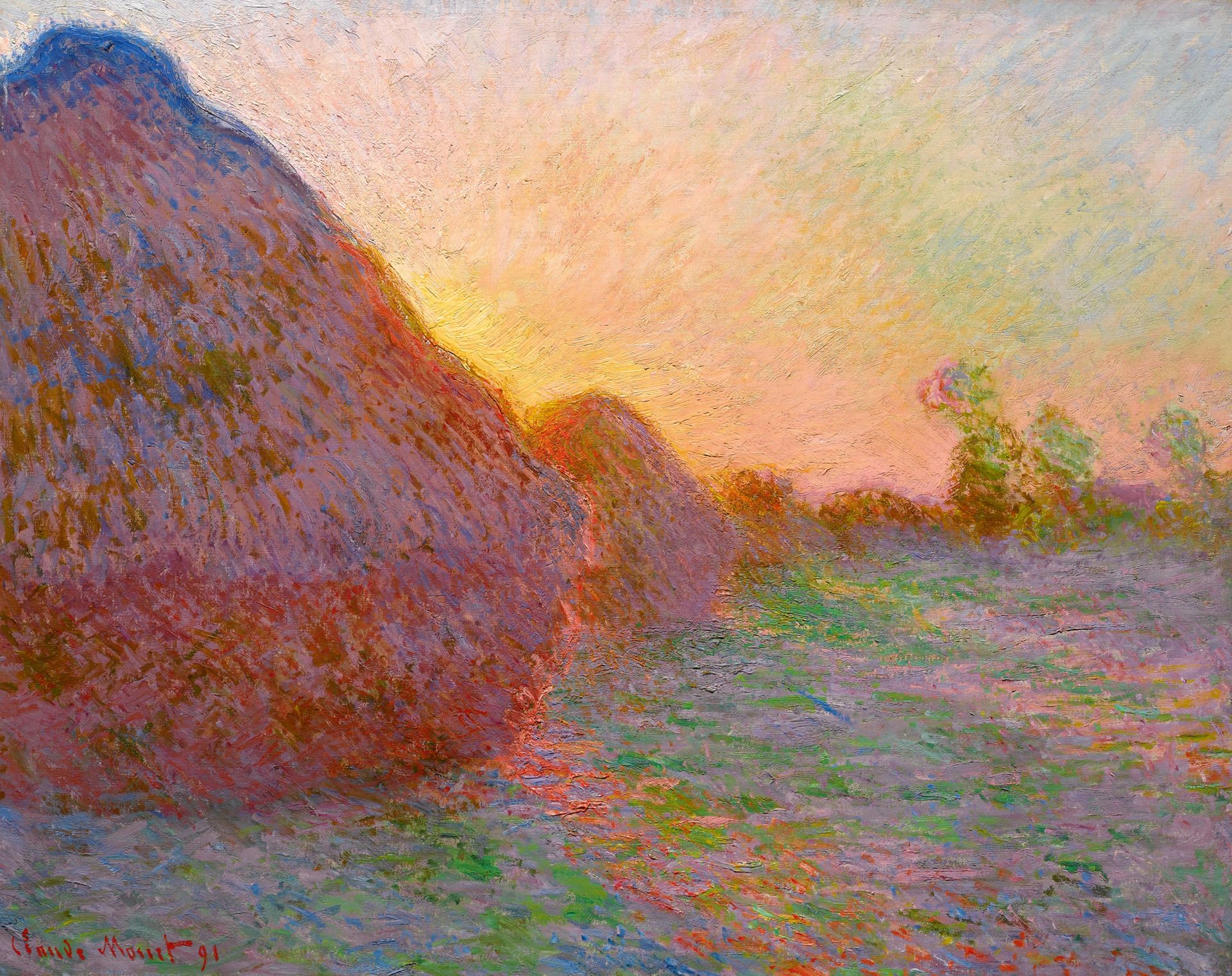 Haystacks by Claude Monet