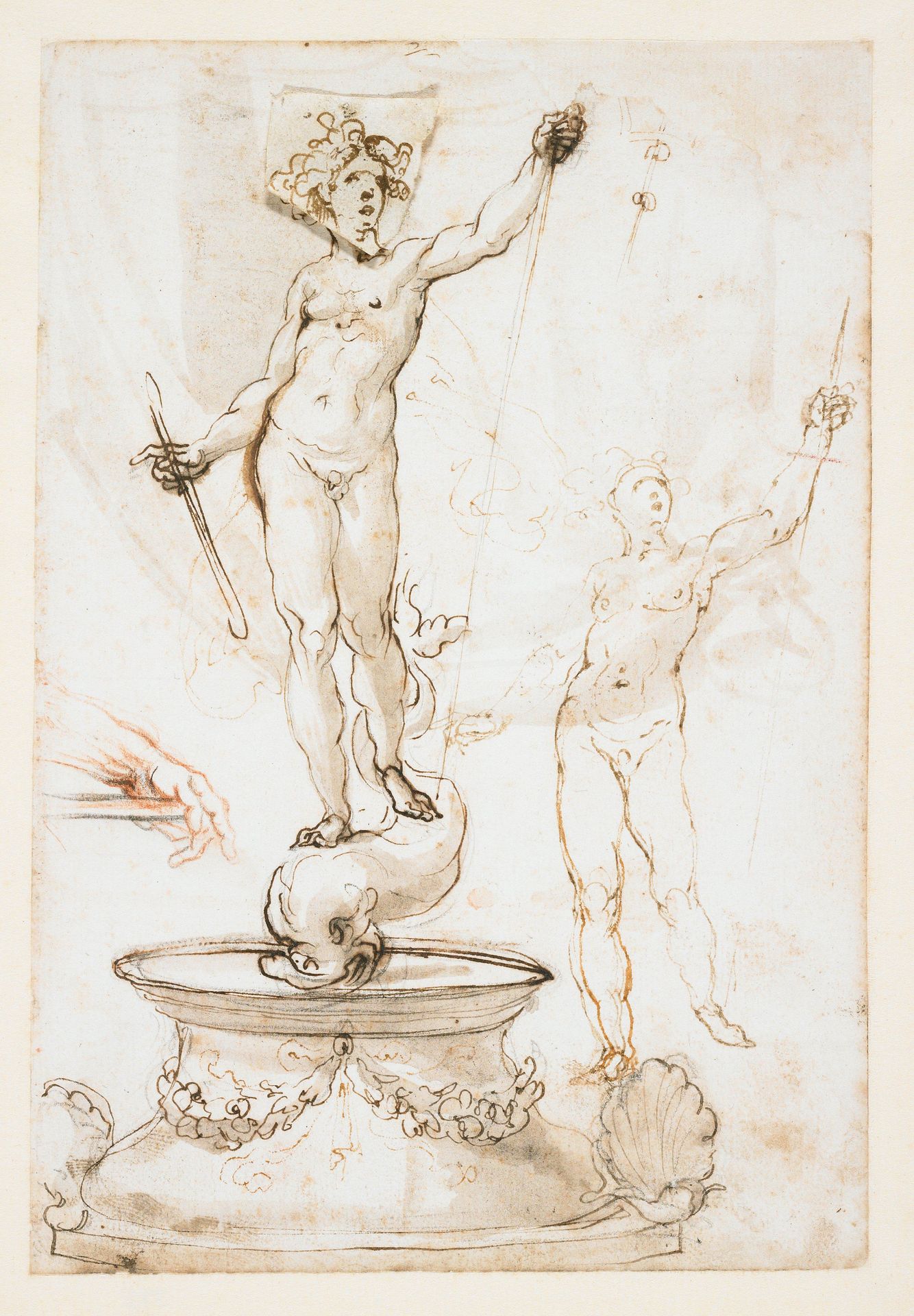 Study for a Fountain of Neptune by Cherubino Alberti