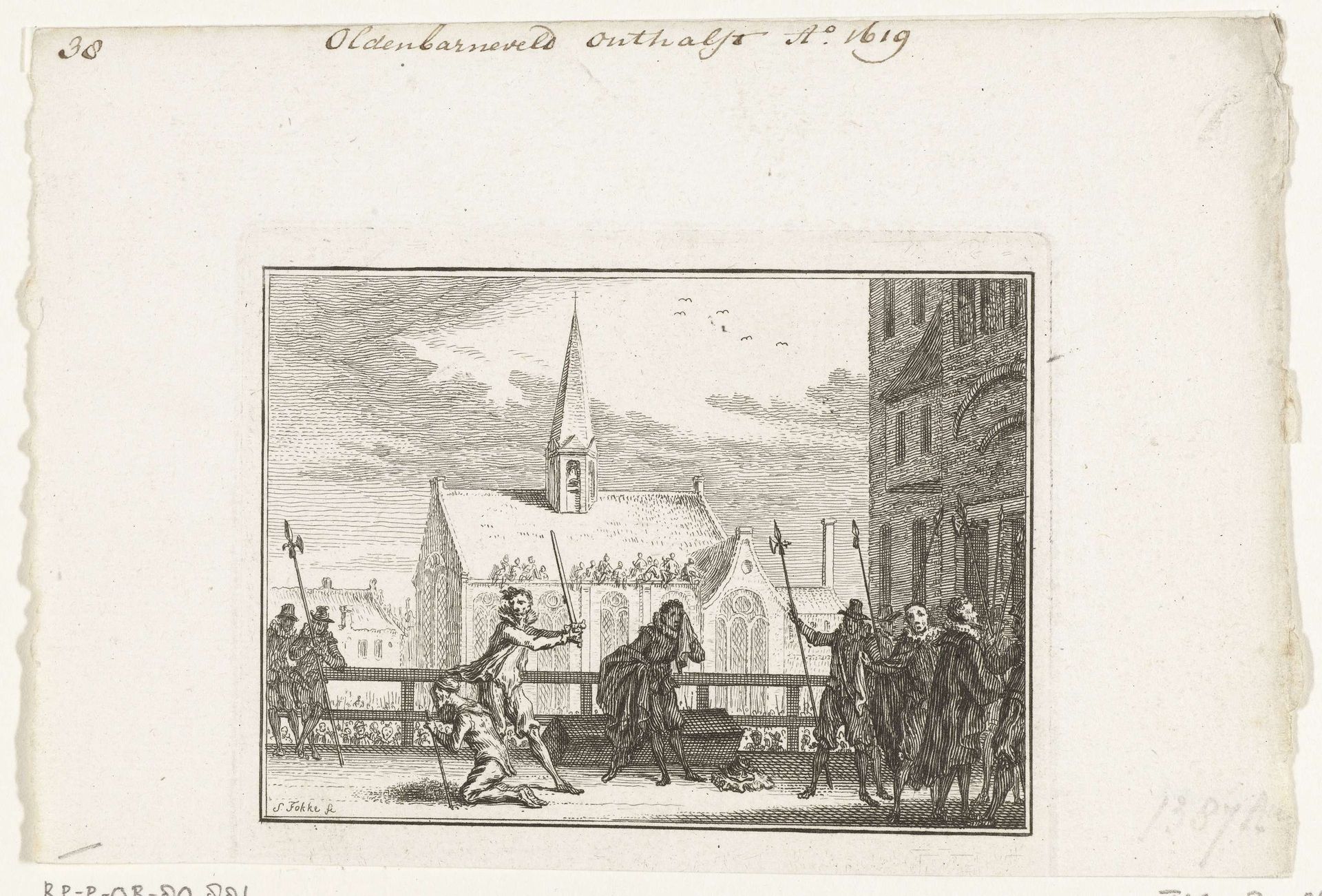 Onthoofding van Johan van Oldenbarnevelt, 1619 by Simon Fokke