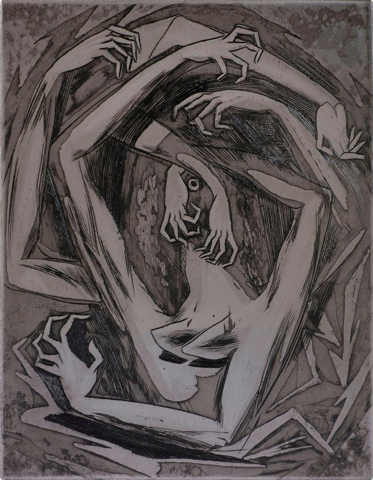 Female Busts and Swirl of Hands by Anton Prinner