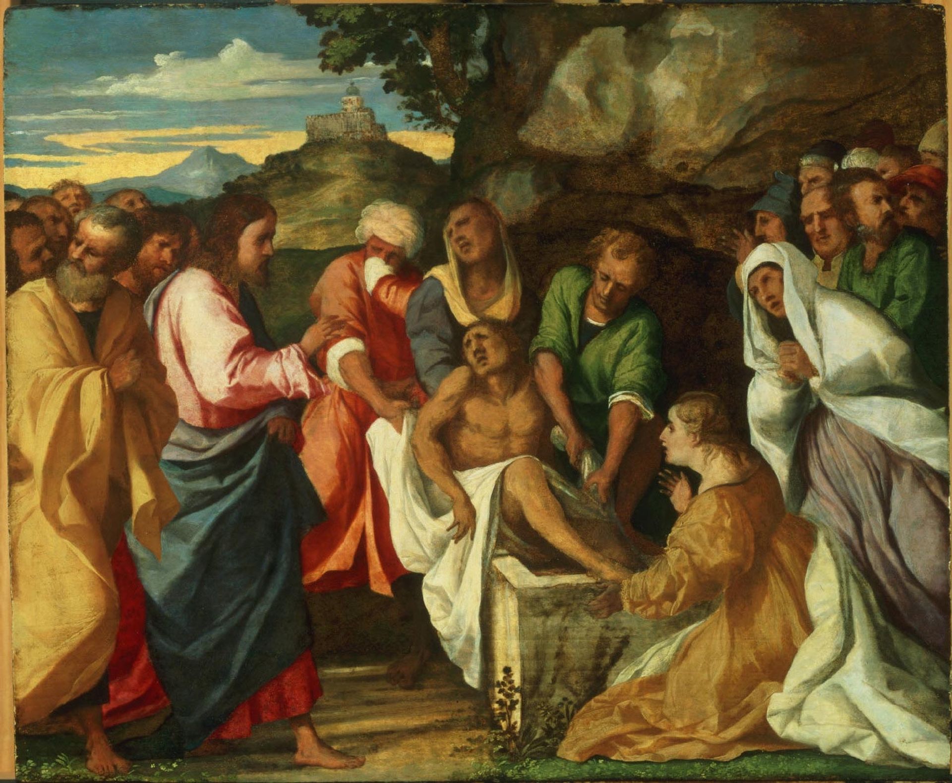 The Raising of Lazarus by Palma Vecchio