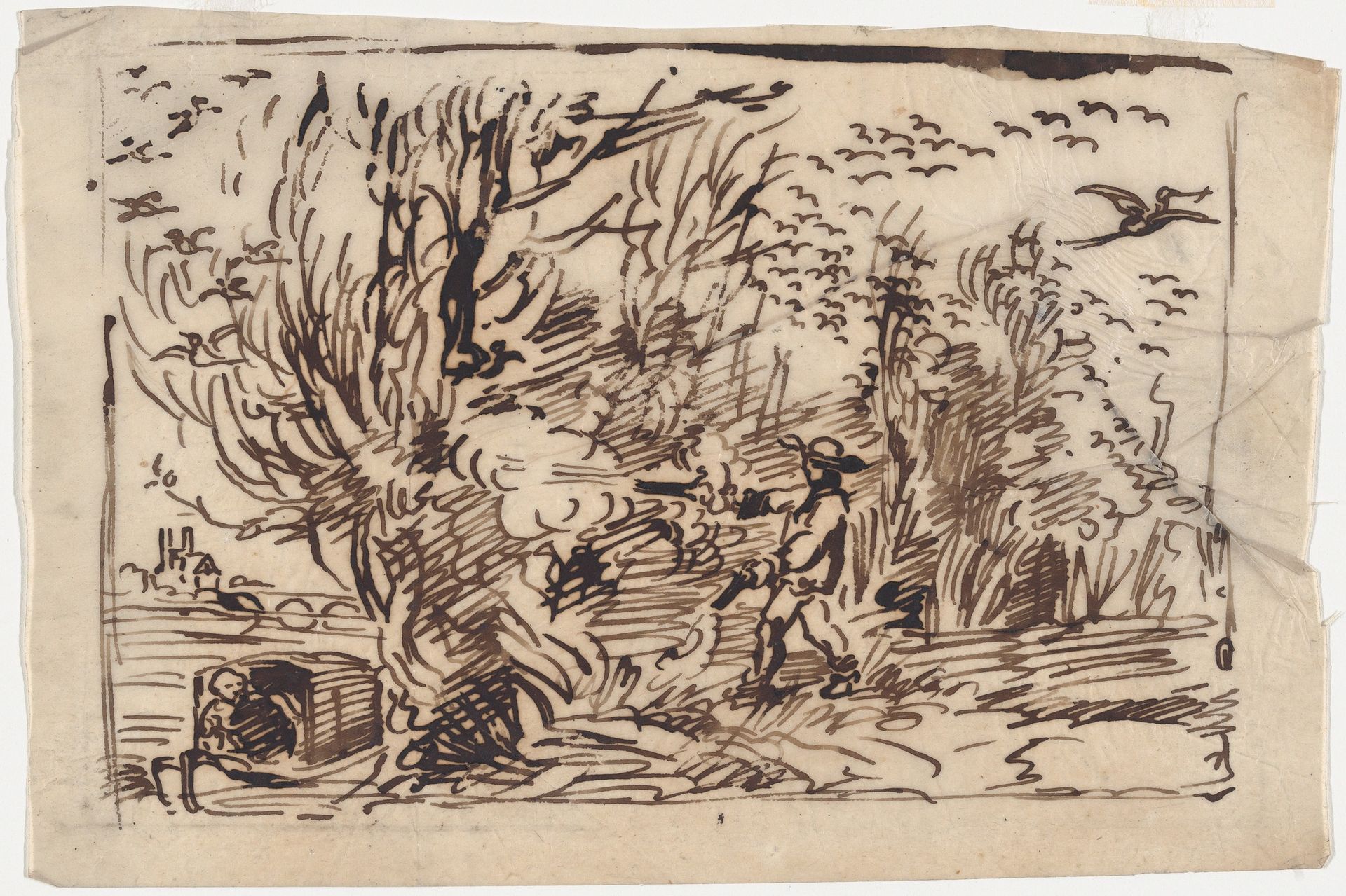 Hunting for Birds: The Cabin Boy Scares the Birds by Charles François Daubigny