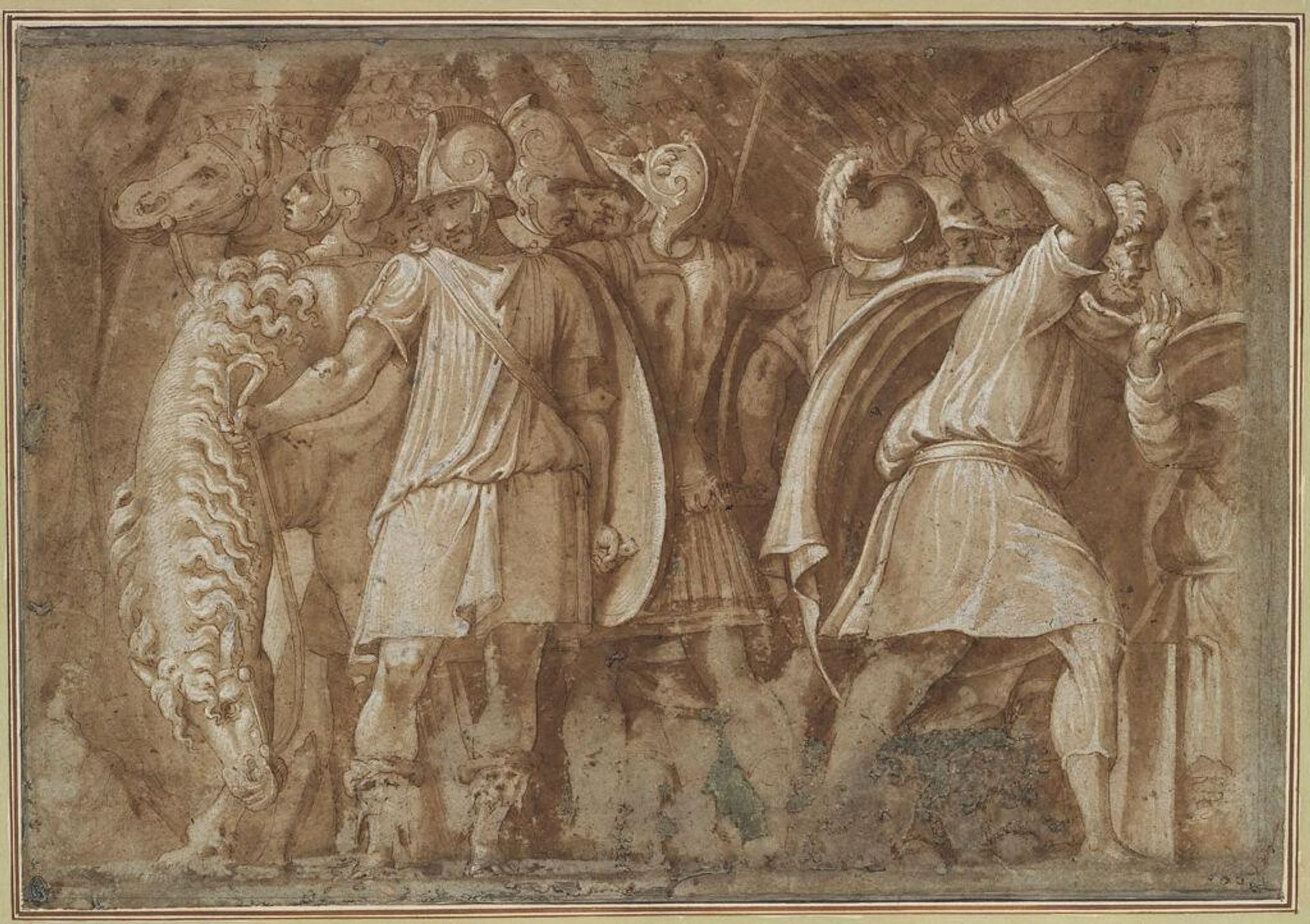 Scene from the Life of Mutius Scaevola, after a Frieze from the Palazzo Ricci, Rome by Anonymous