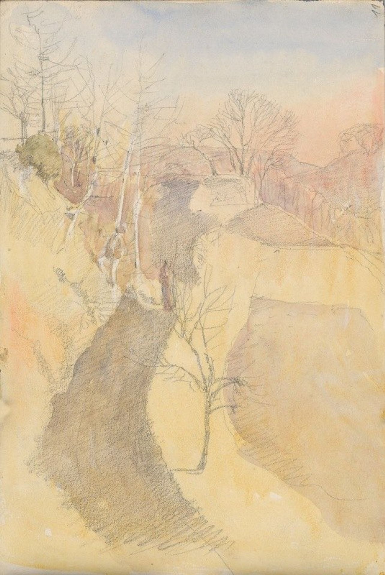 Landscape study by Ladislav Mednyánszky