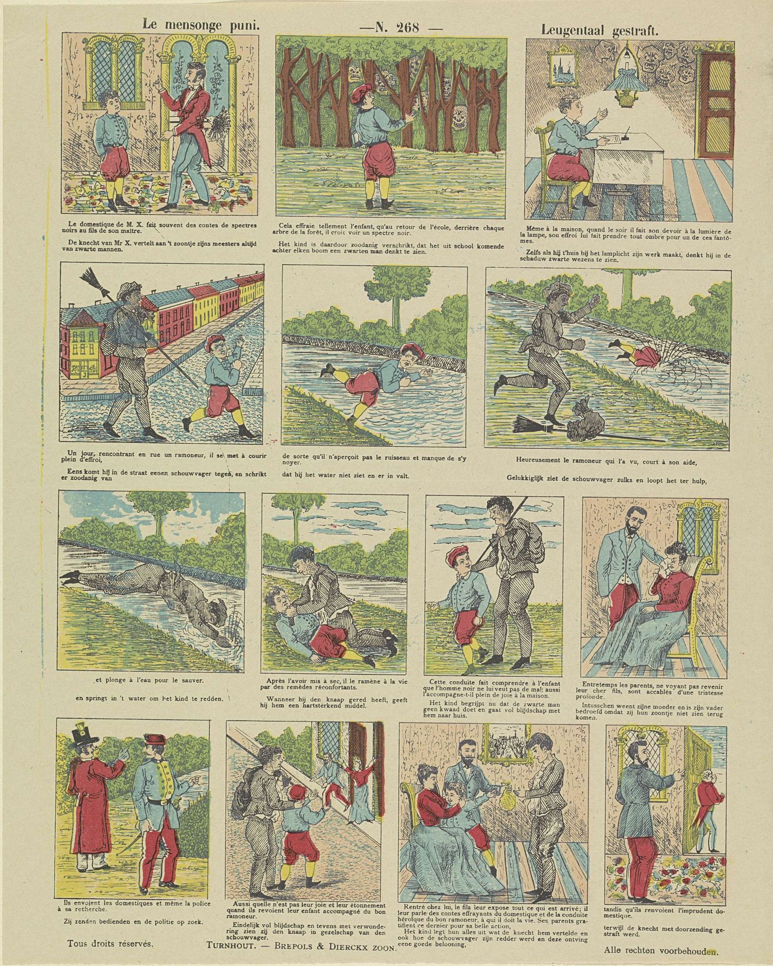 Le mensonge puni / leugentaal gestraft by Brepols & Dierckx zoon
